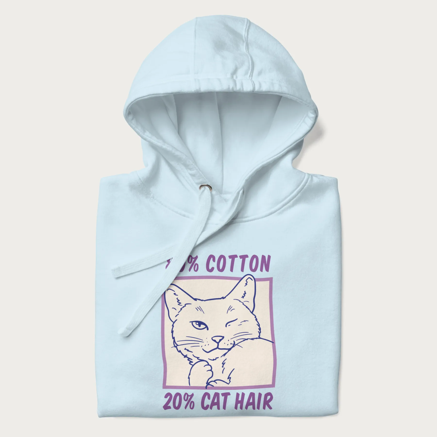 80% Cotton 20% Hair Funny Cat Hoodie - Image 21