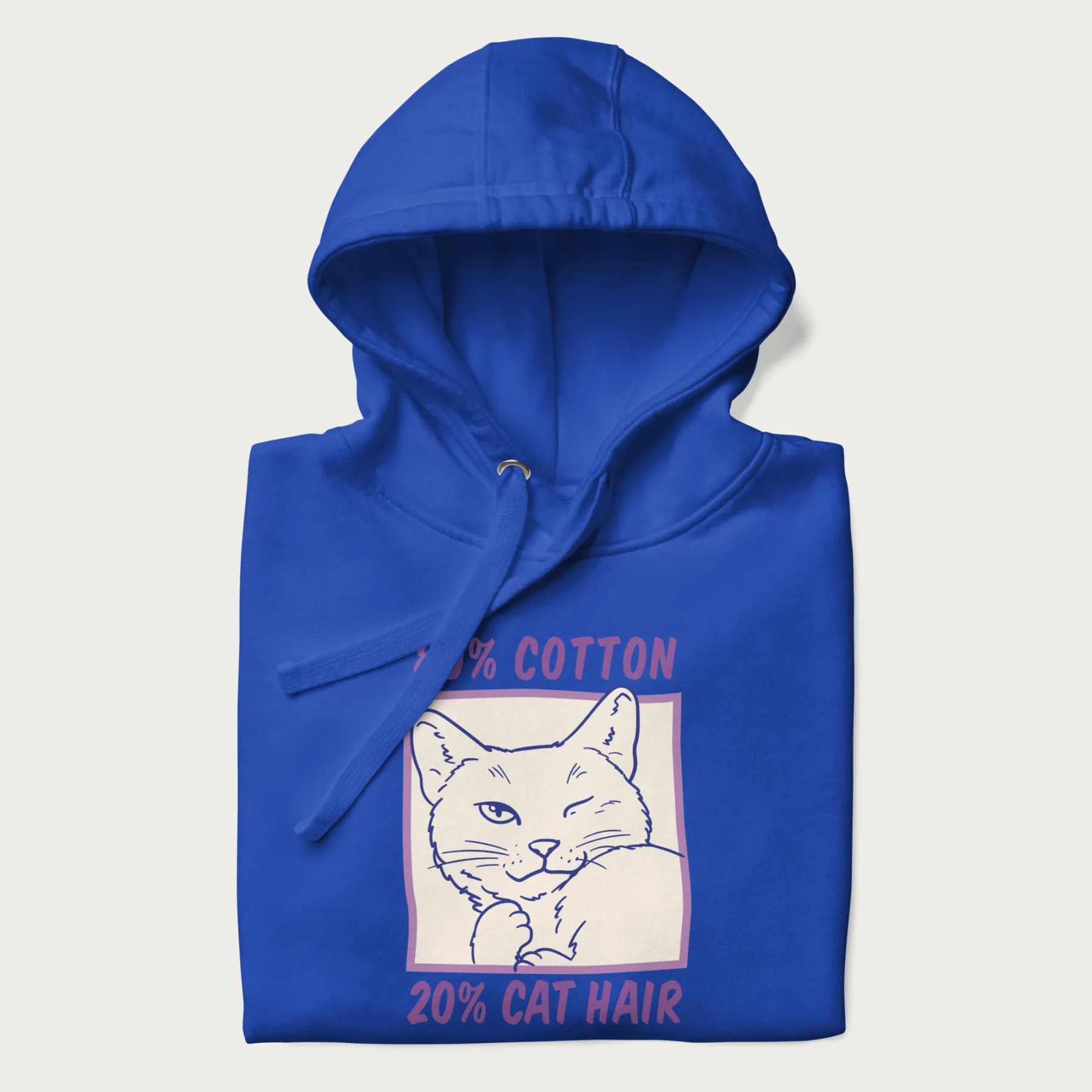80% Cotton 20% Hair Funny Cat Hoodie - Image 23