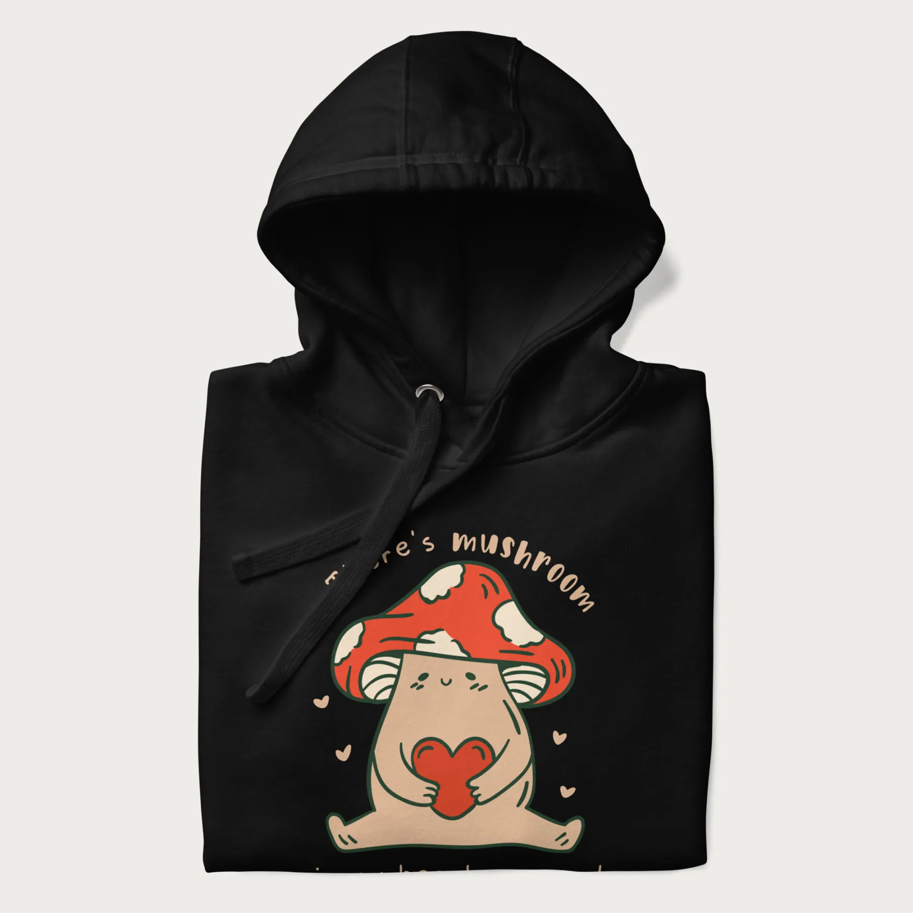 Colored There's Mushroom in My Heart for You Cute Mushroom Hoodie - Image 3