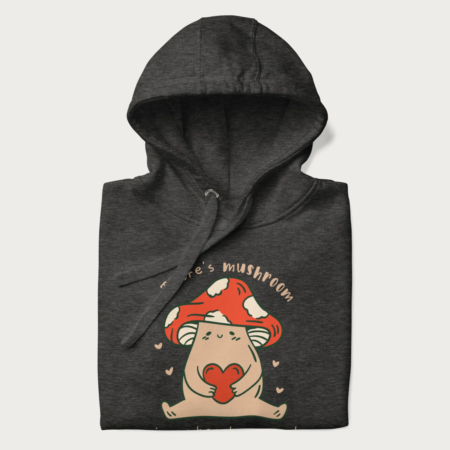Colored There's Mushroom in My Heart for You Cute Mushroom Hoodie - Image 5