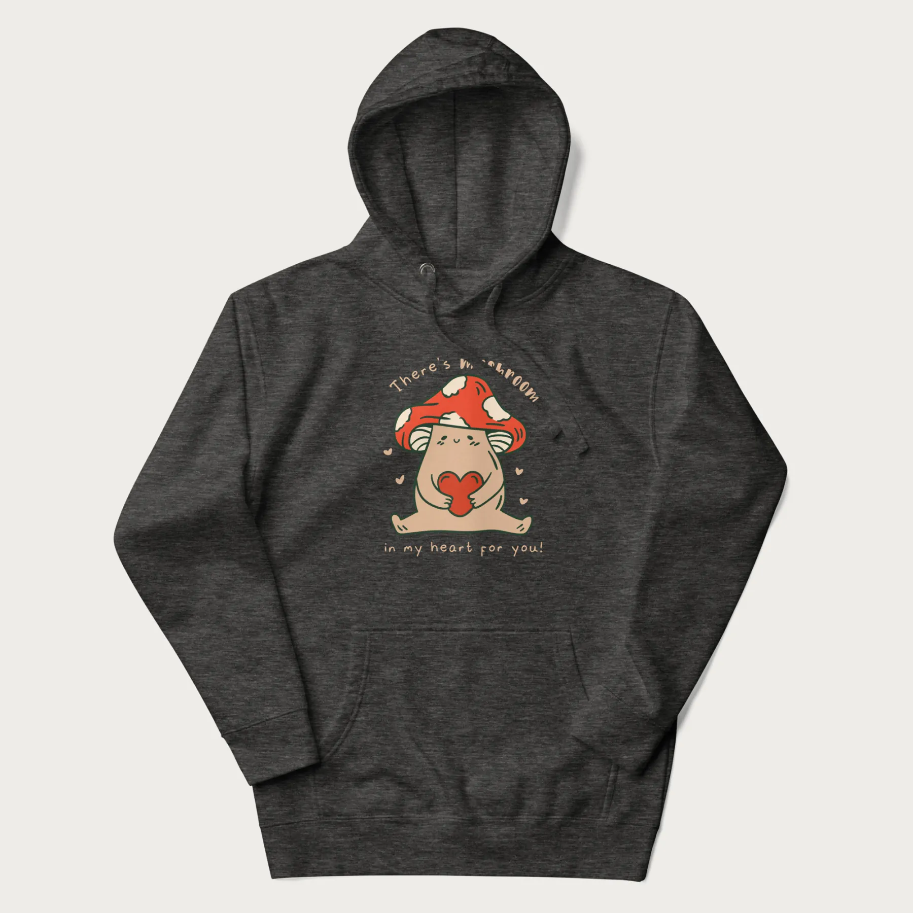 Colored There's Mushroom in My Heart for You Cute Mushroom Hoodie - Image 6