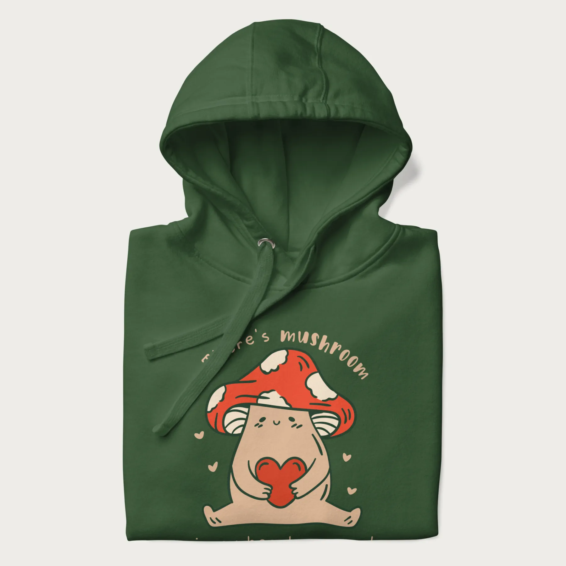 Colored There's Mushroom in My Heart for You Cute Mushroom Hoodie - Image 7
