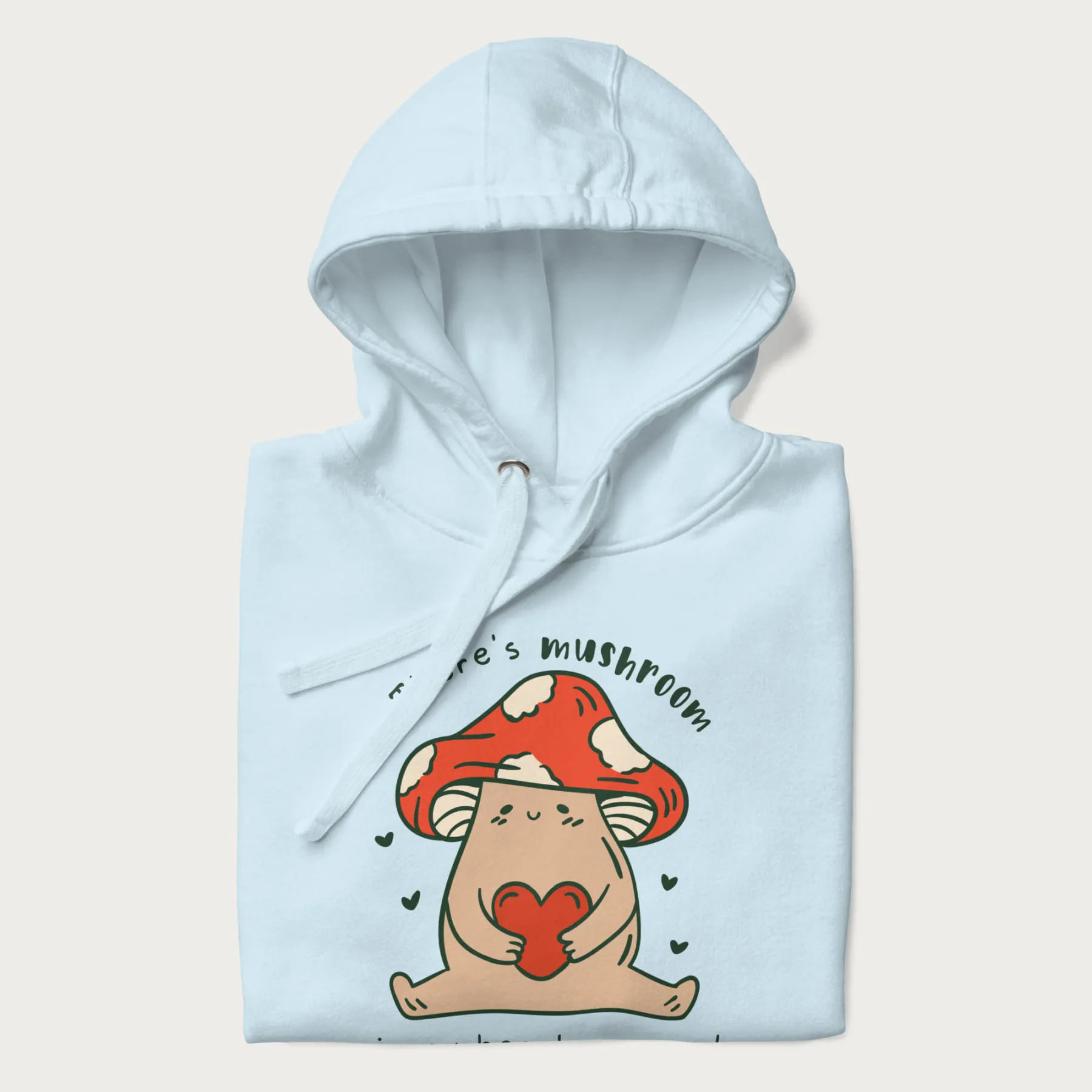 Colored There's Mushroom in My Heart for You Cute Mushroom Hoodie - Image 9