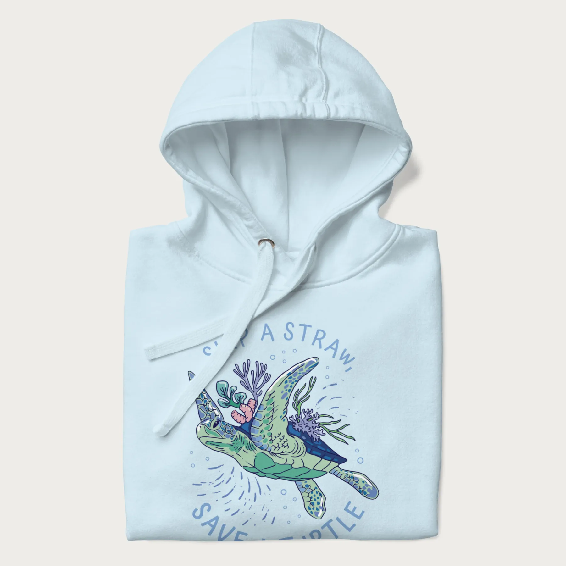 Coral Reef Skip a Straw, Save a Turtle Hoodie - Image 11