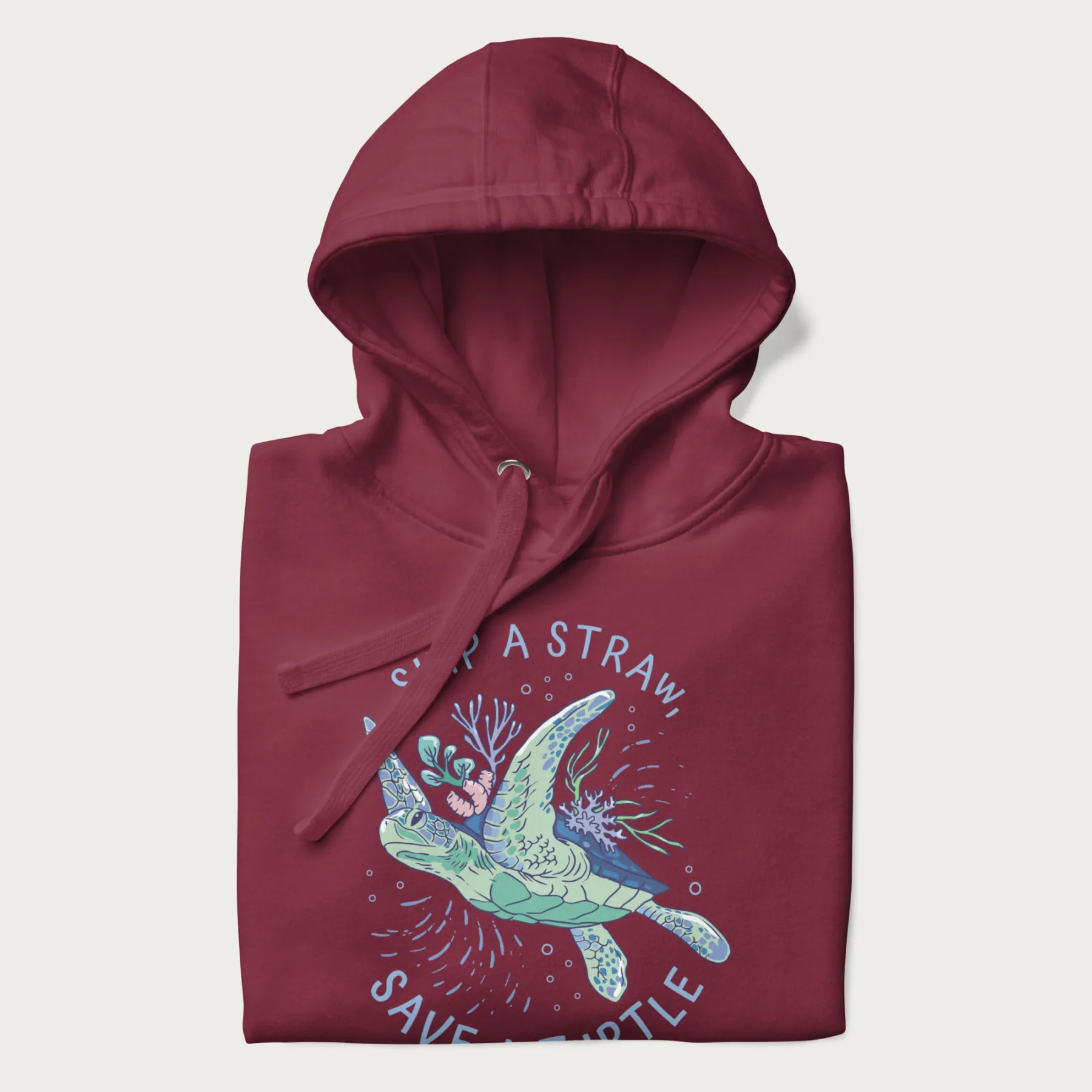 Coral Reef Skip a Straw, Save a Turtle Hoodie - Image 17
