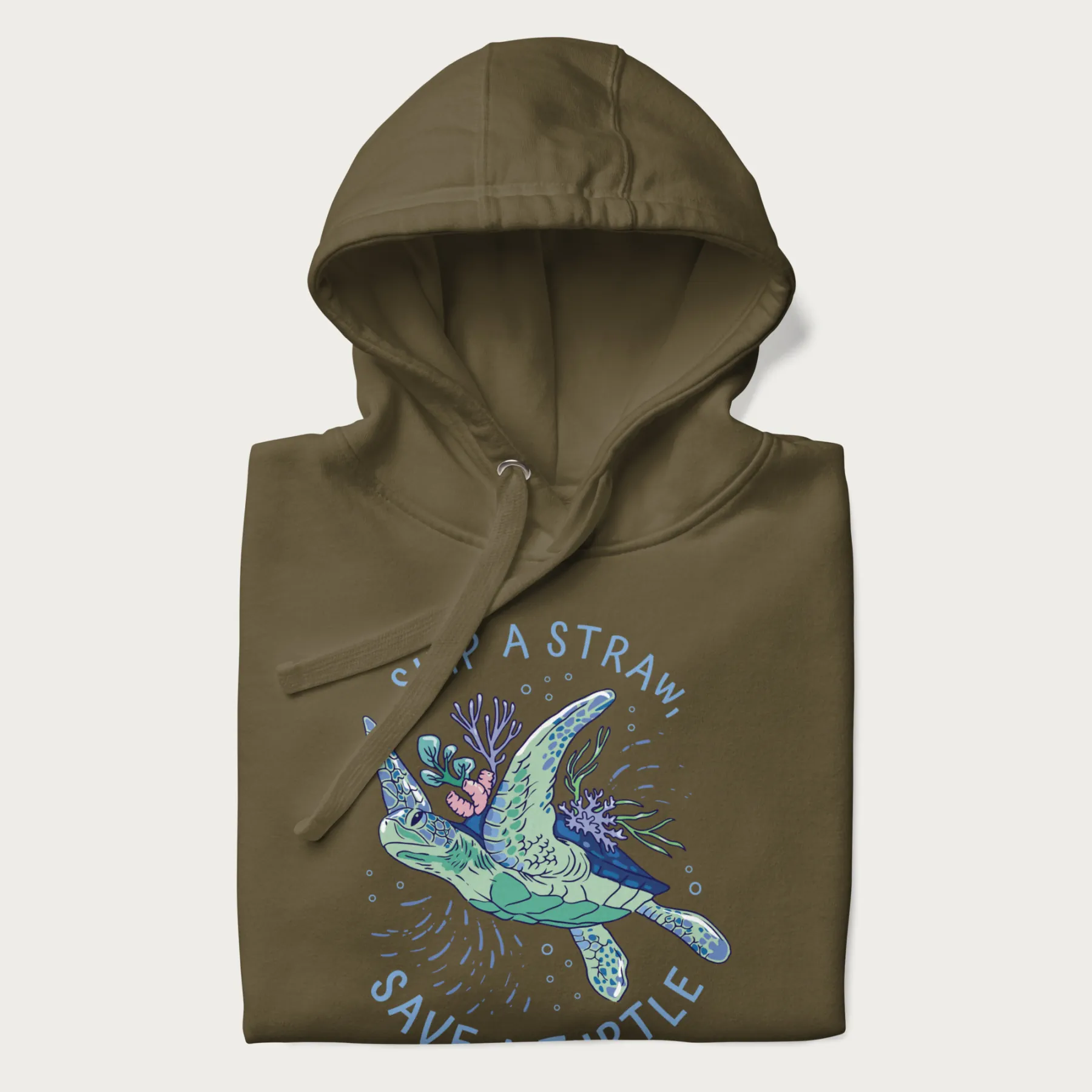 Coral Reef Skip a Straw, Save a Turtle Hoodie - Image 21