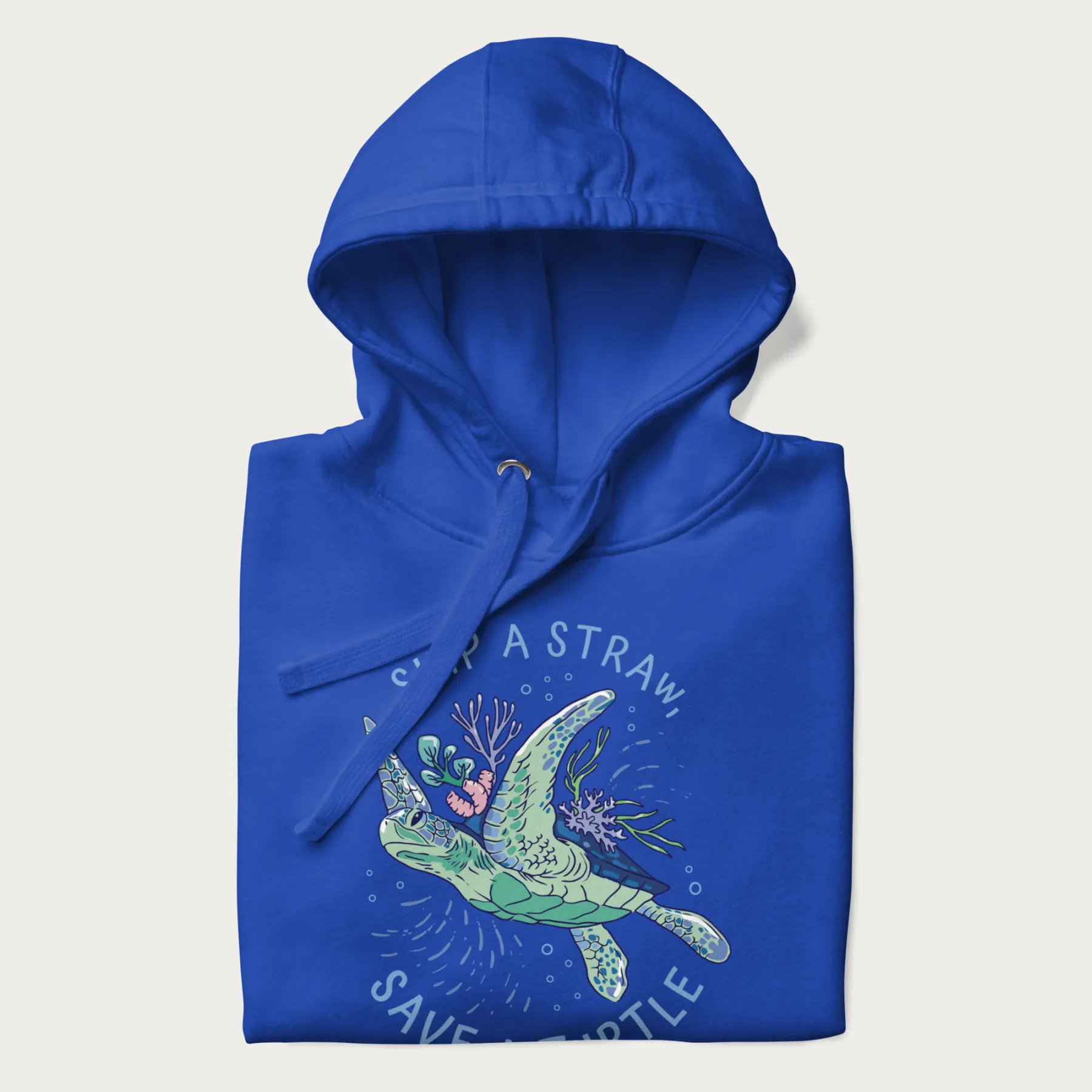 Coral Reef Skip a Straw, Save a Turtle Hoodie - Image 3
