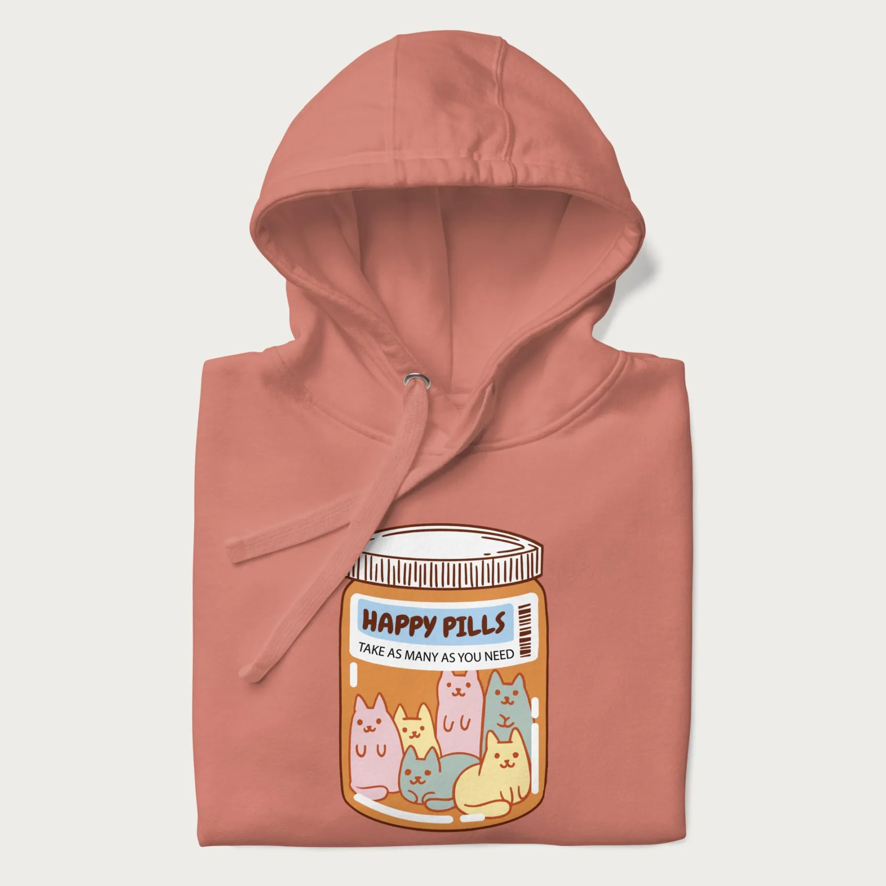 Cute Happy Pills Cat Hoodie - Image 11