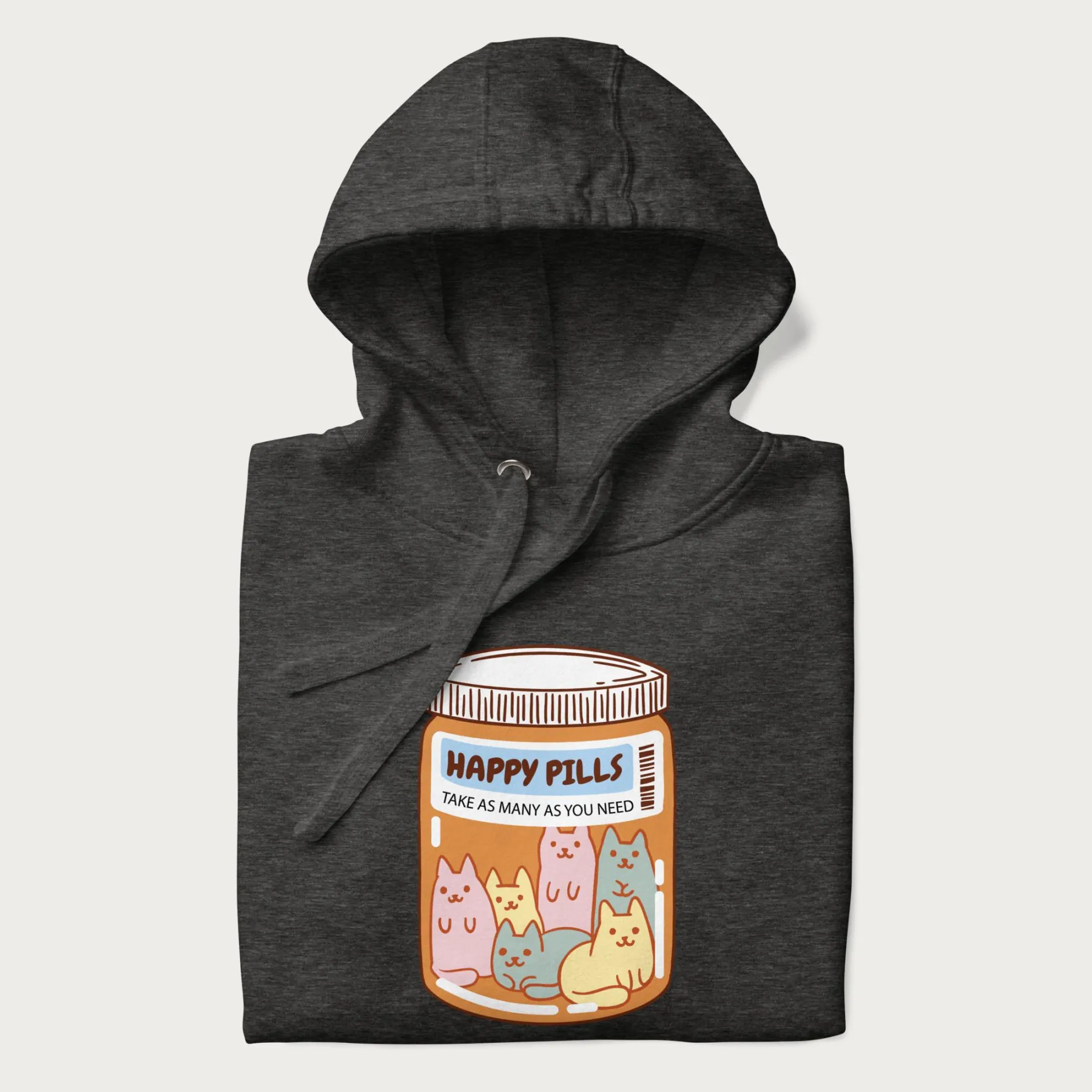 Cute Happy Pills Cat Hoodie - Image 13