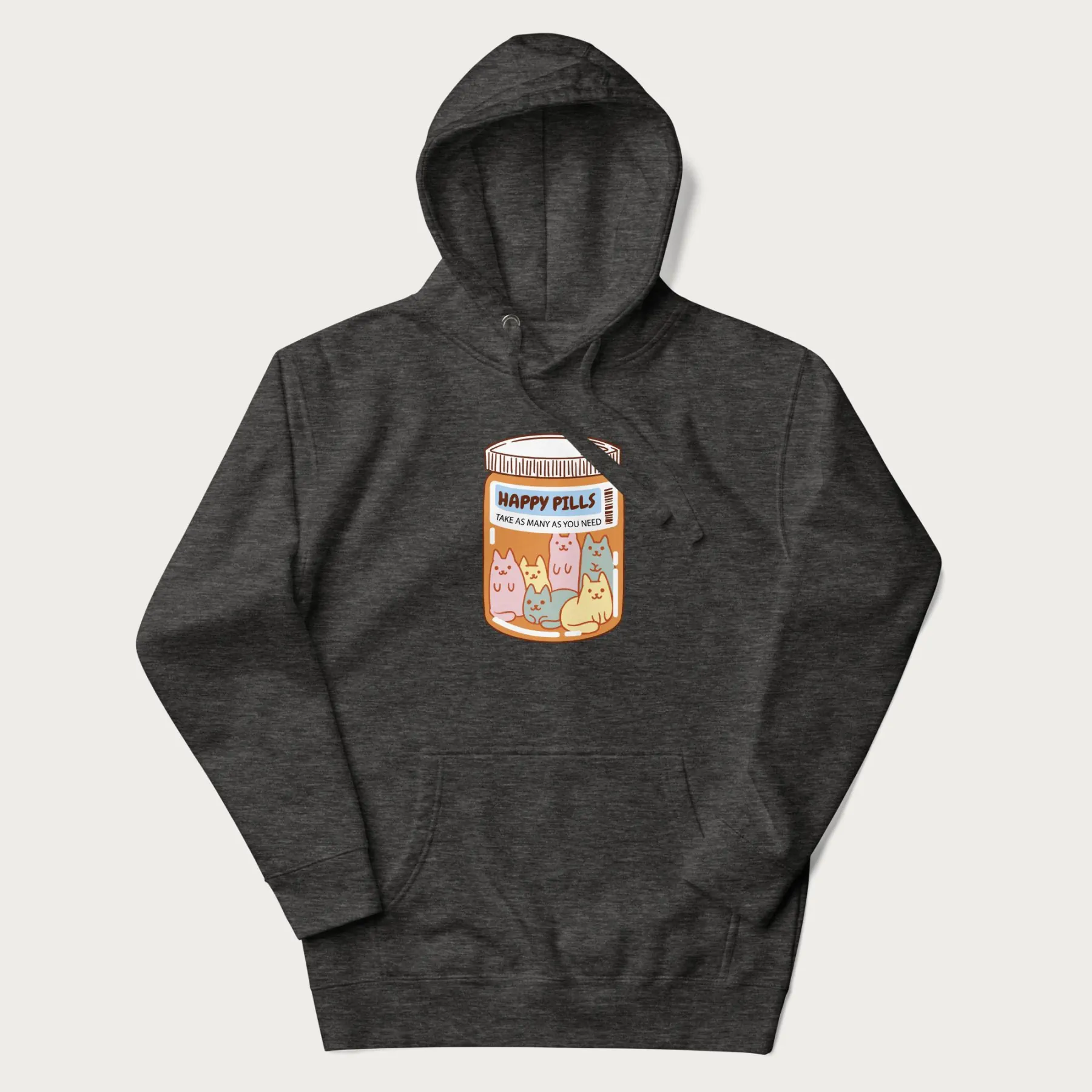 Cute Happy Pills Cat Hoodie - Image 14