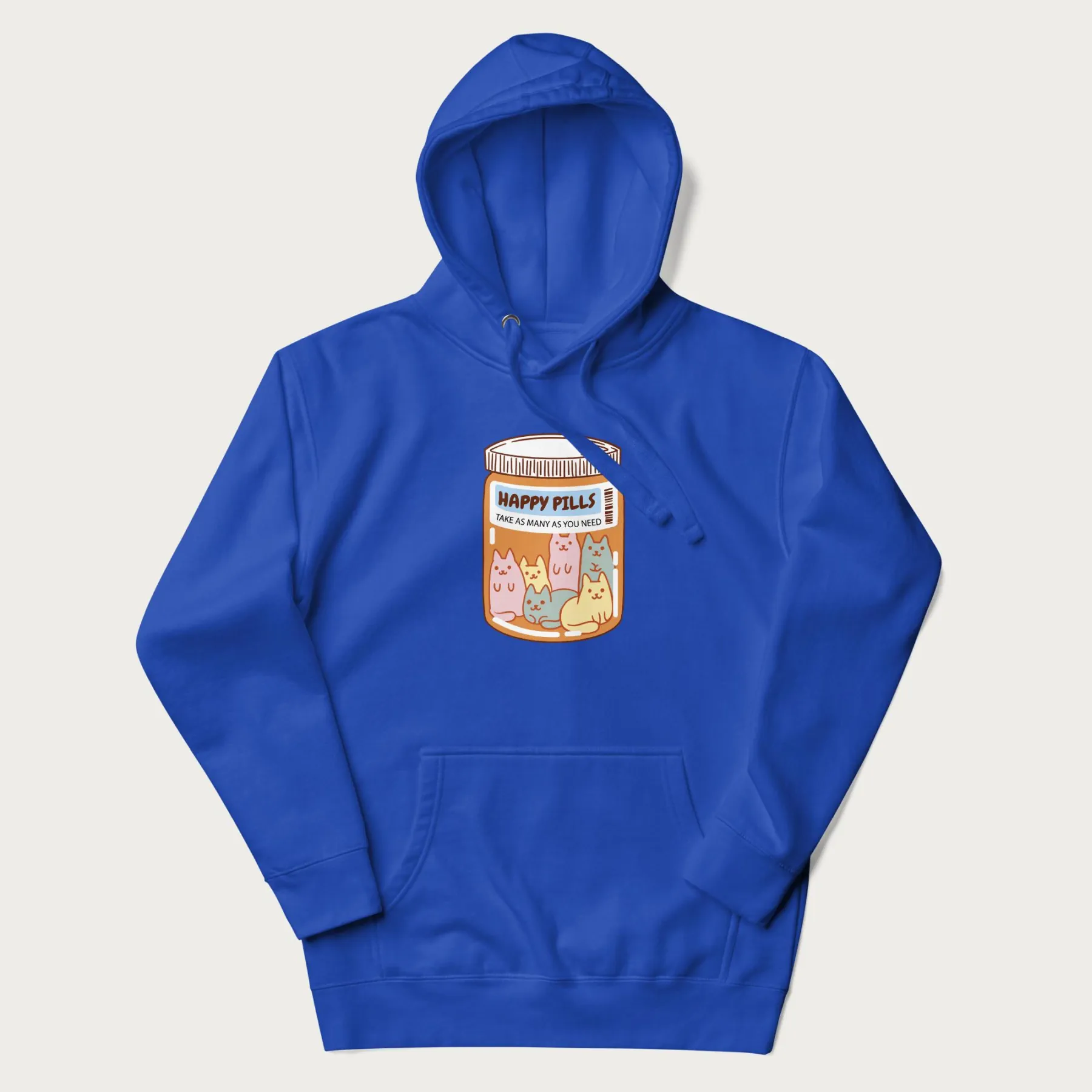 Cute Happy Pills Cat Hoodie - Image 20