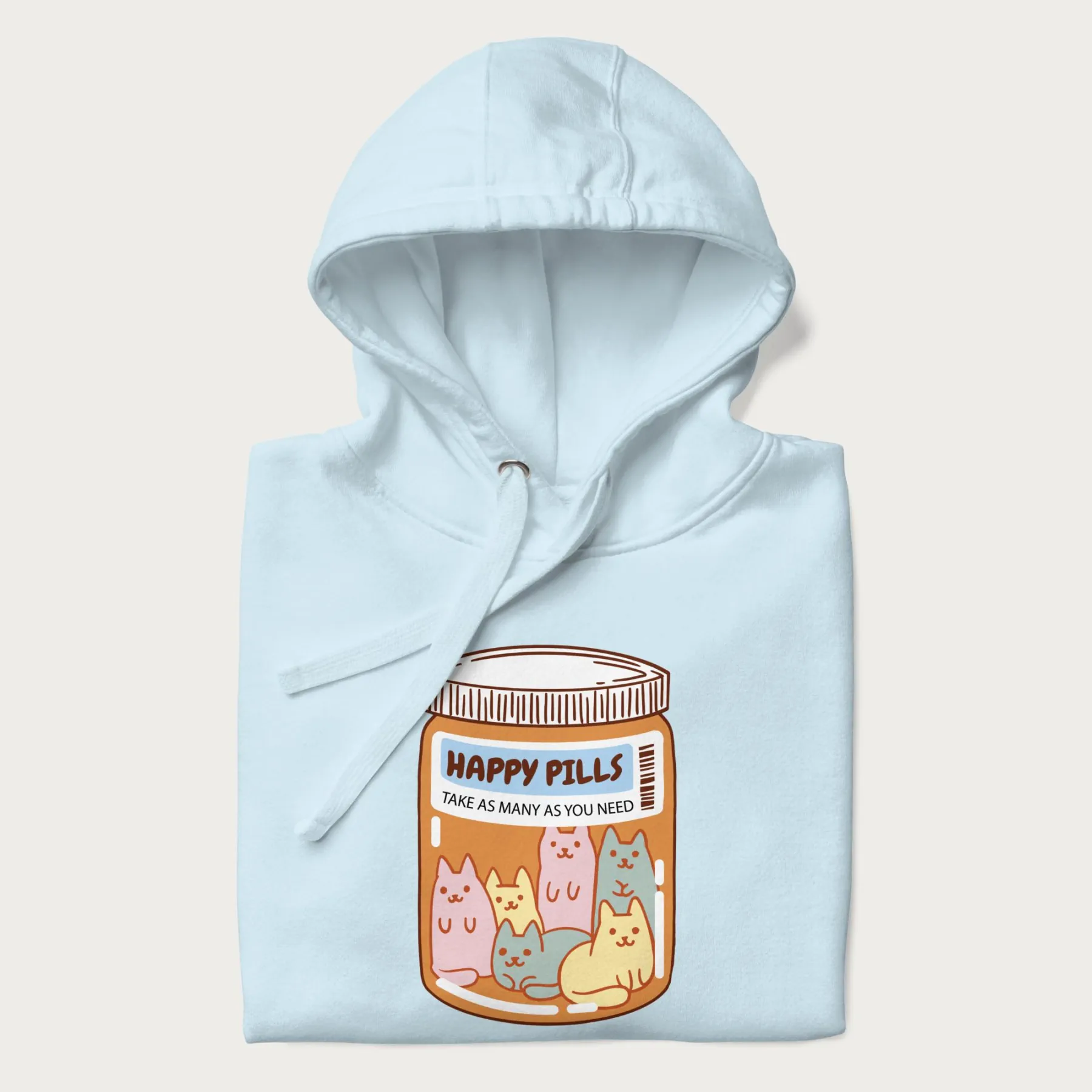 Cute Happy Pills Cat Hoodie - Image 21