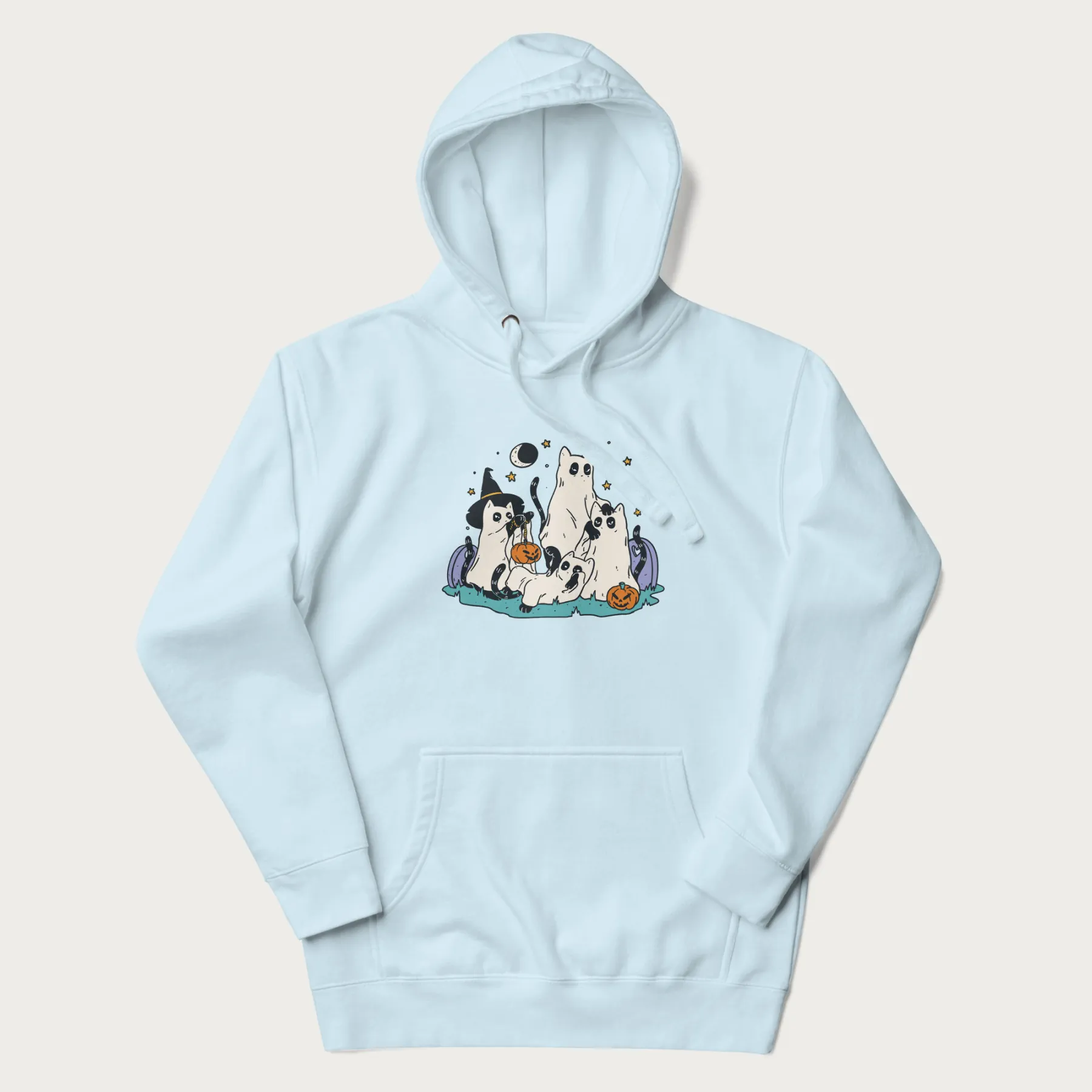 Ghostly Gathering Halloween Cat Hoodie - Image 12