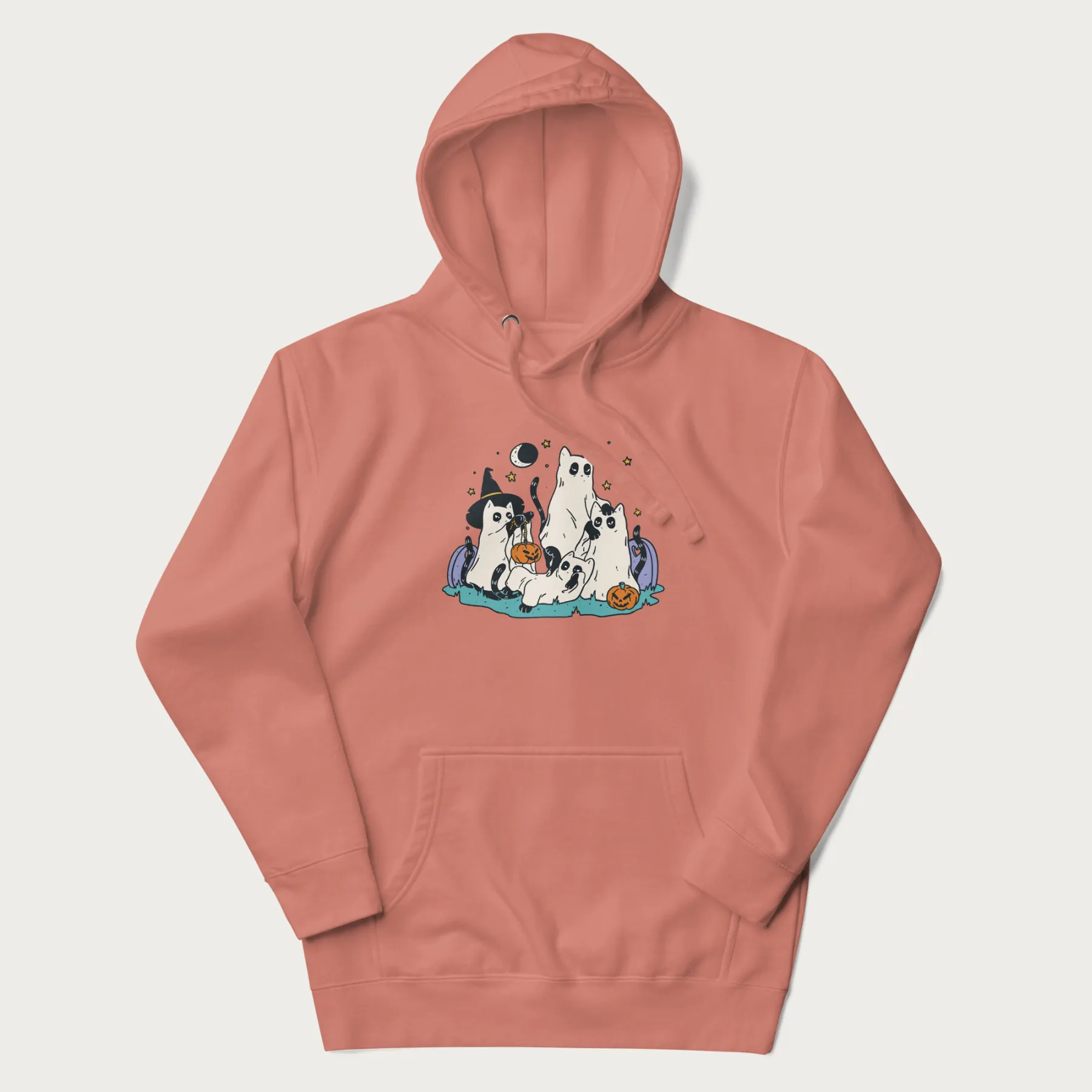 Ghostly Gathering Halloween Cat Hoodie - Image 16
