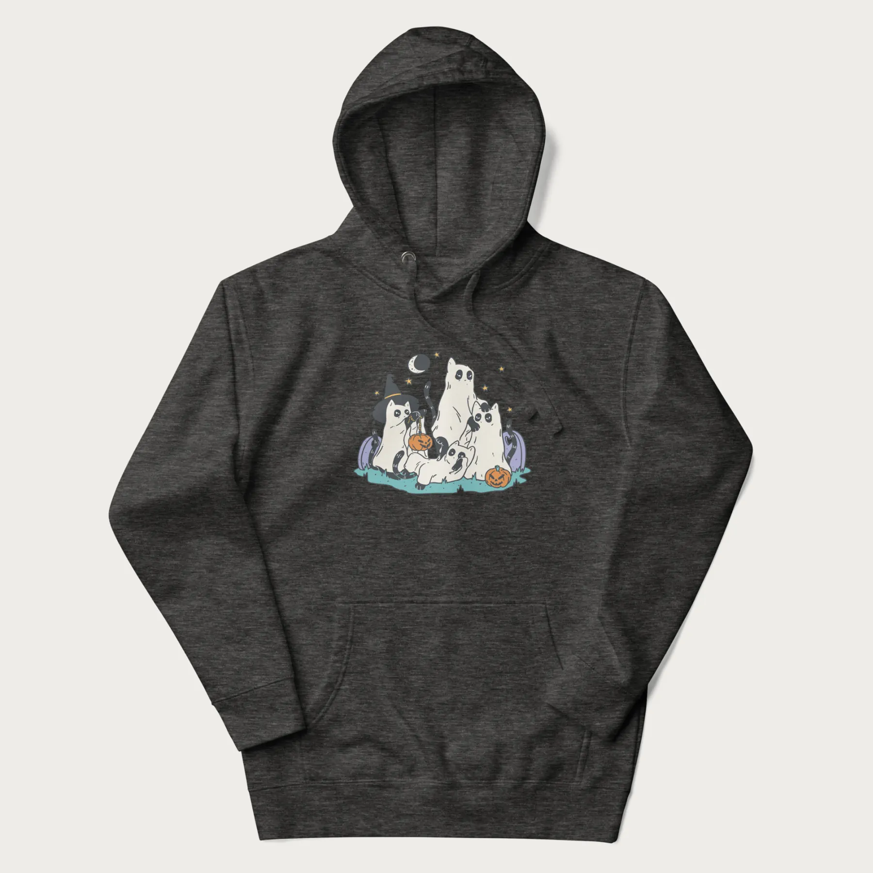 Ghostly Gathering Halloween Cat Hoodie - Image 8