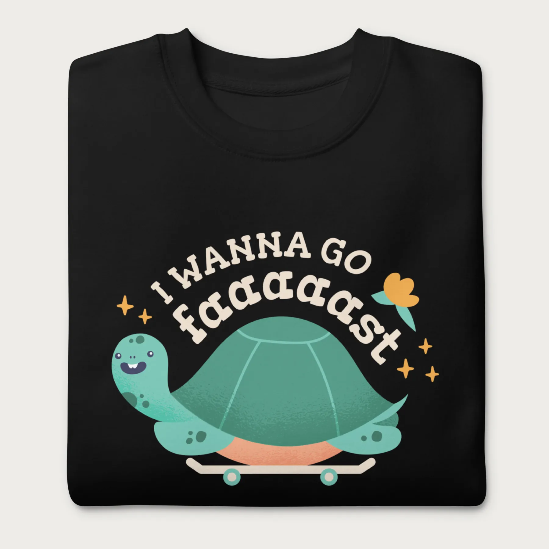 I Wanna Go Fast Cute Turtle Sweatshirt - Image 3