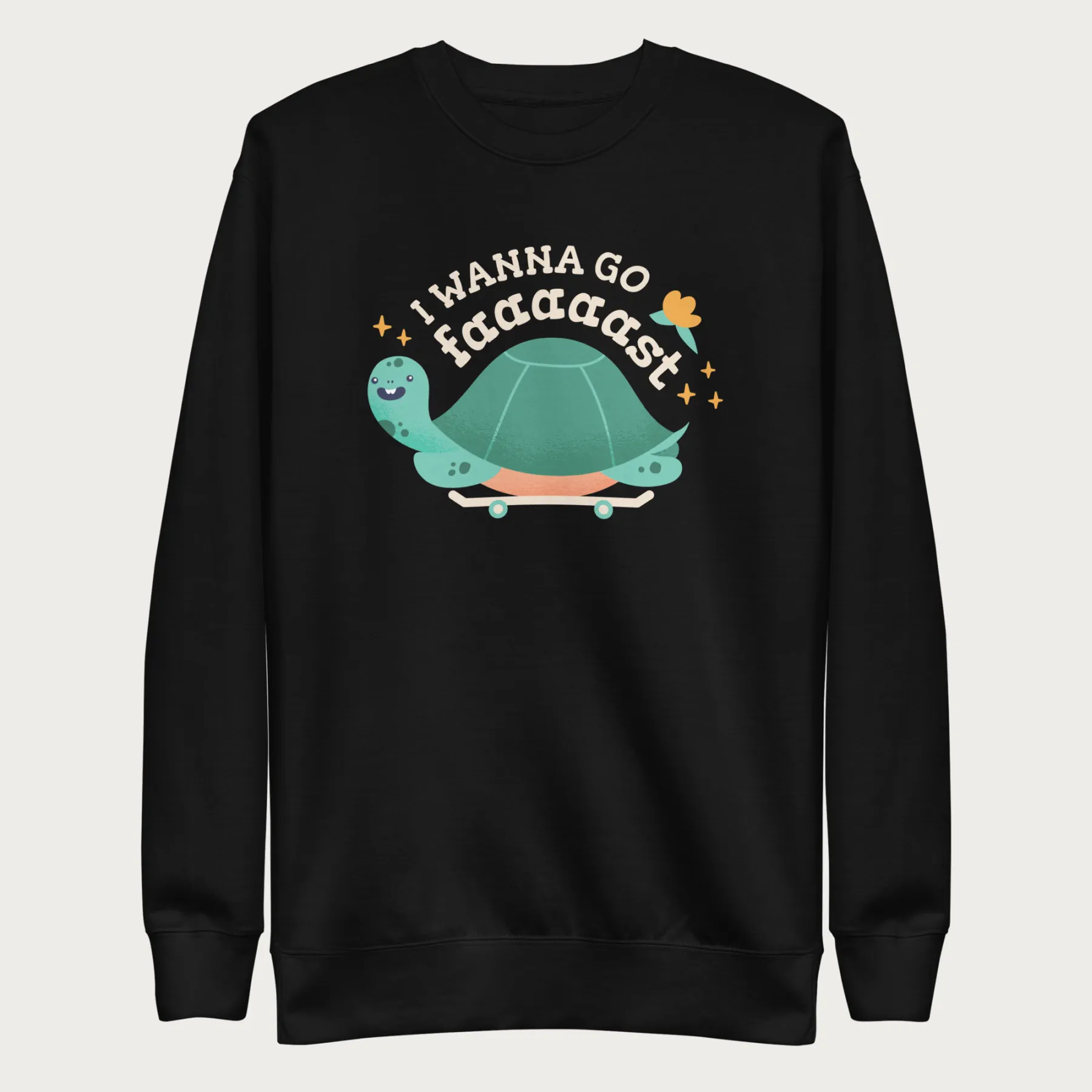 I Wanna Go Fast Cute Turtle Sweatshirt - Image 4