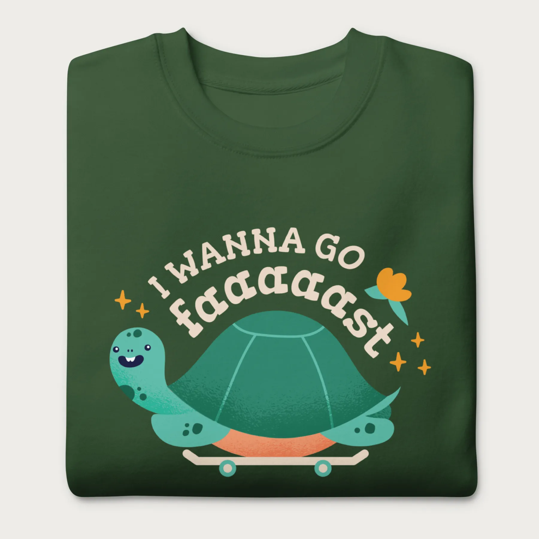 I Wanna Go Fast Cute Turtle Sweatshirt - Image 7