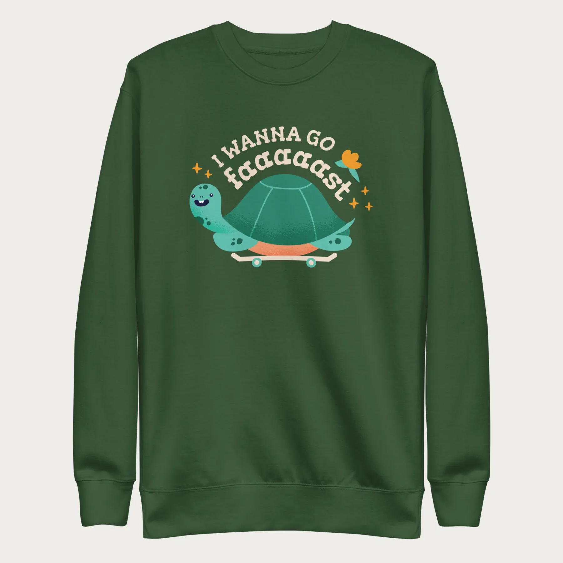I Wanna Go Fast Cute Turtle Sweatshirt - Image 8