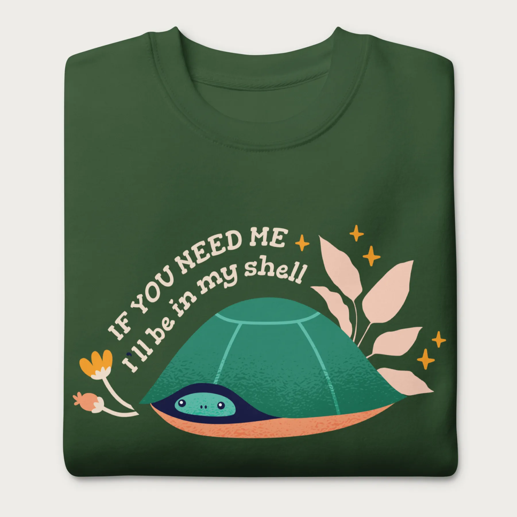 I'll Be in My Shell Cute Turtle Sweatshirt - Image 5