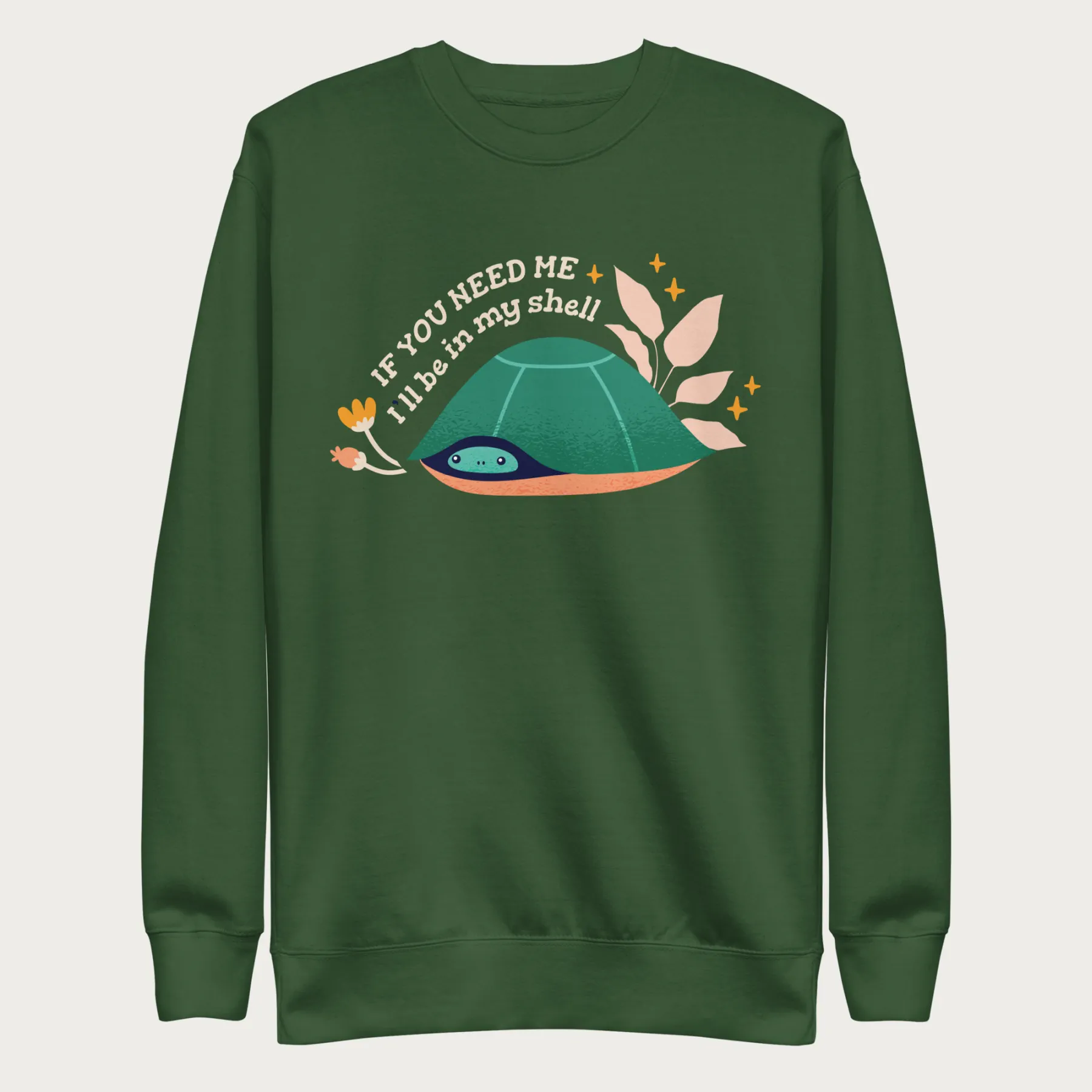 I'll Be in My Shell Cute Turtle Sweatshirt - Image 6