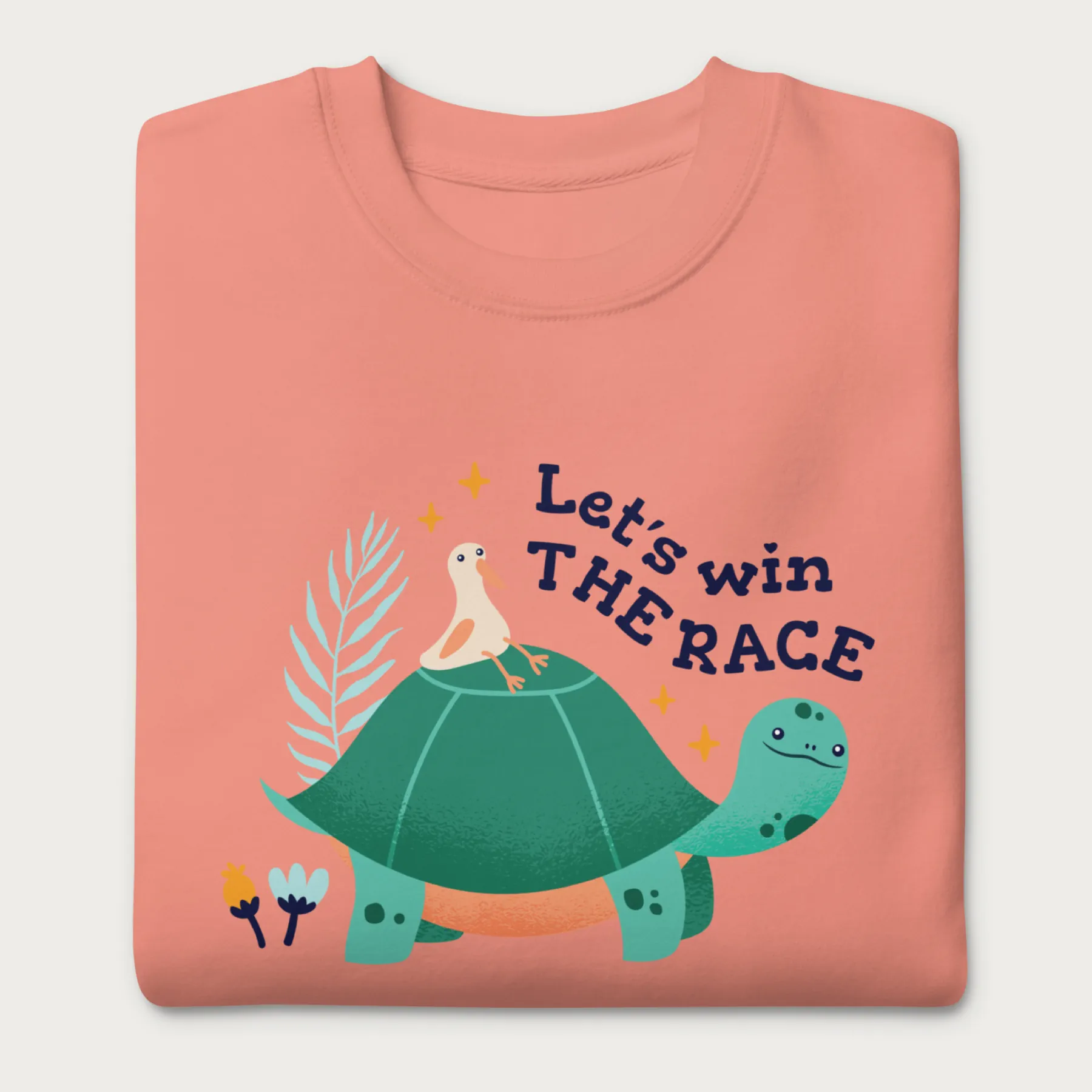 Let's Win the Race Cute Turtle Sweatshirt - Image 11