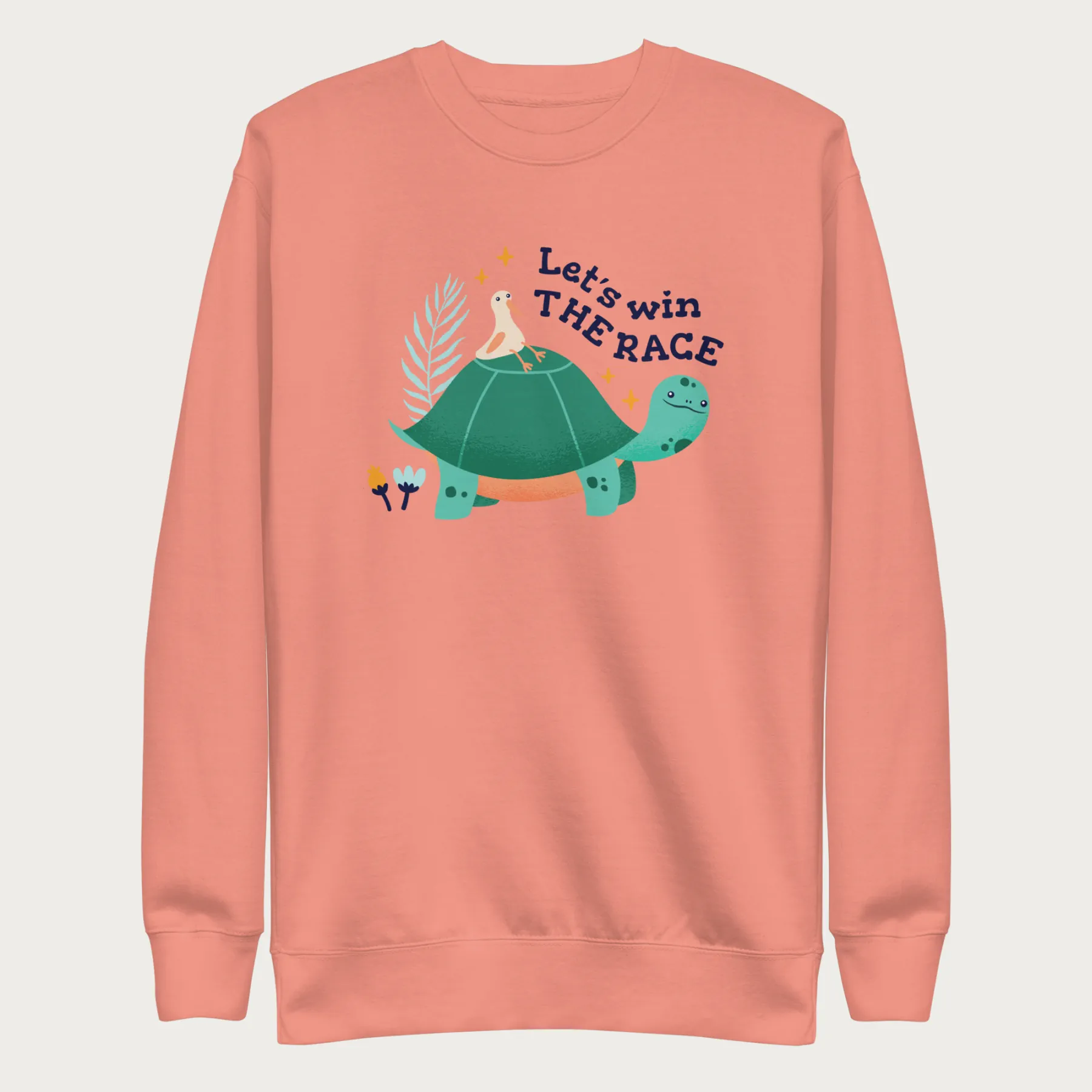 Let's Win the Race Cute Turtle Sweatshirt - Image 12