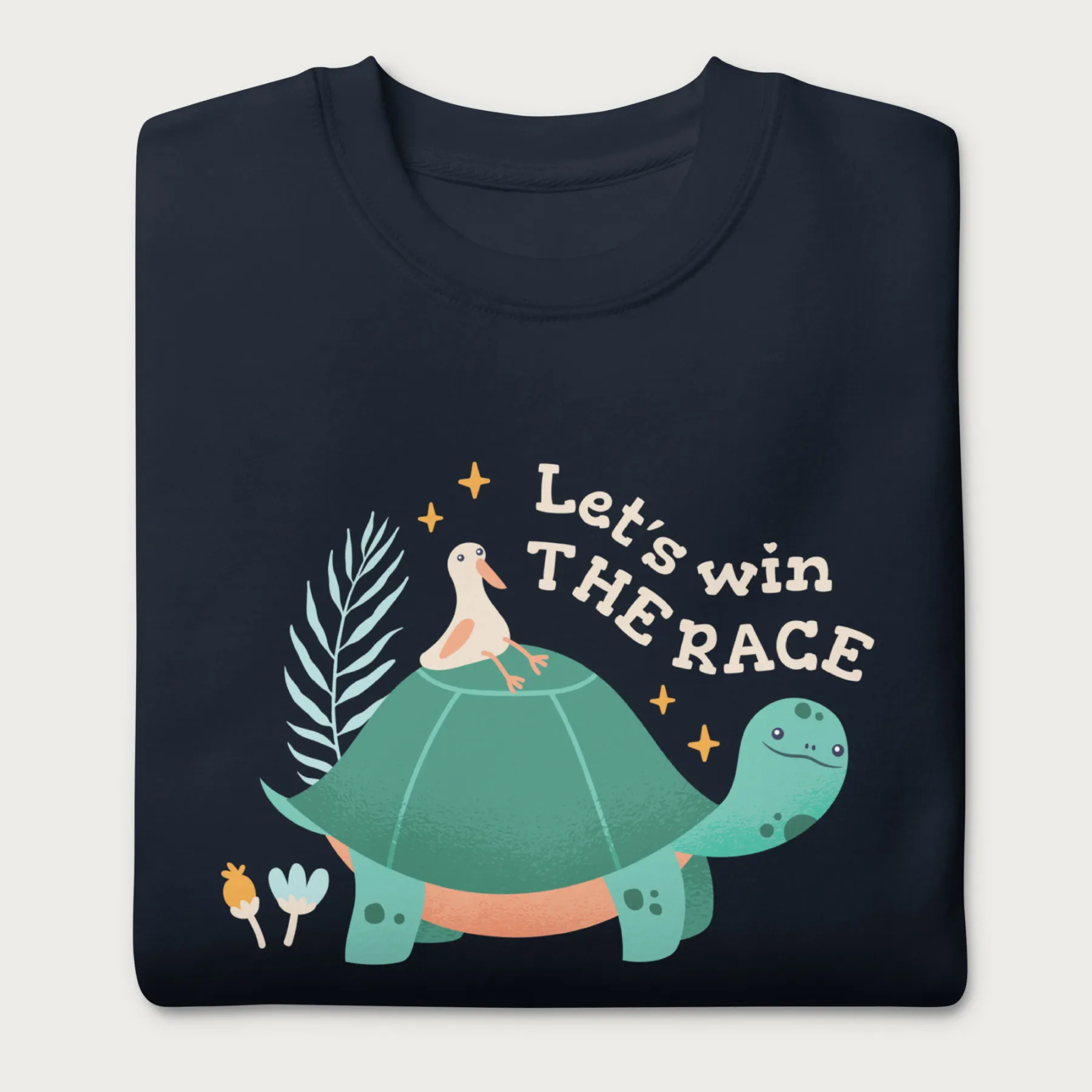 Let's Win the Race Cute Turtle Sweatshirt - Image 13