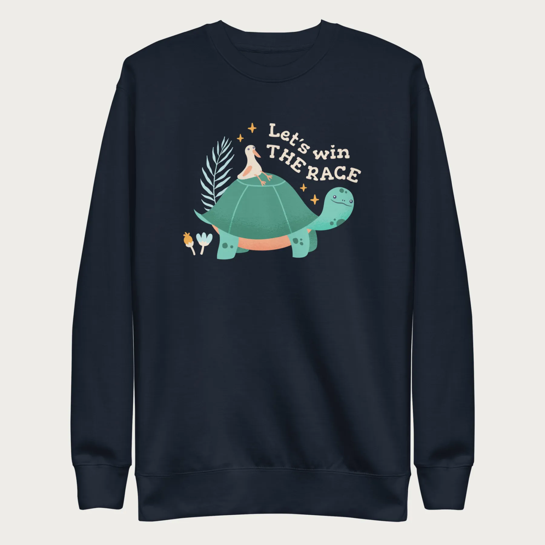 Let's Win the Race Cute Turtle Sweatshirt - Image 14