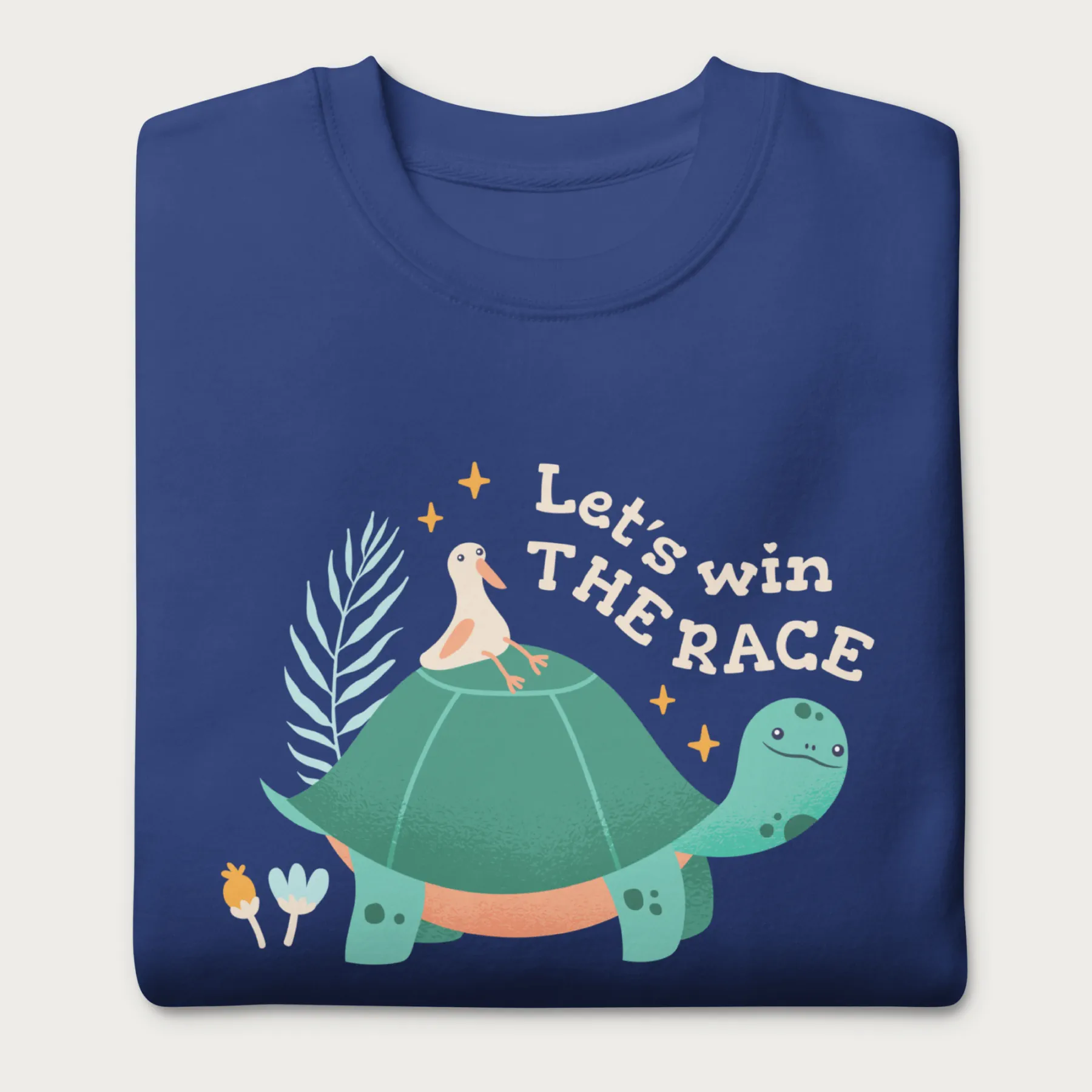 Let's Win the Race Cute Turtle Sweatshirt - Image 15