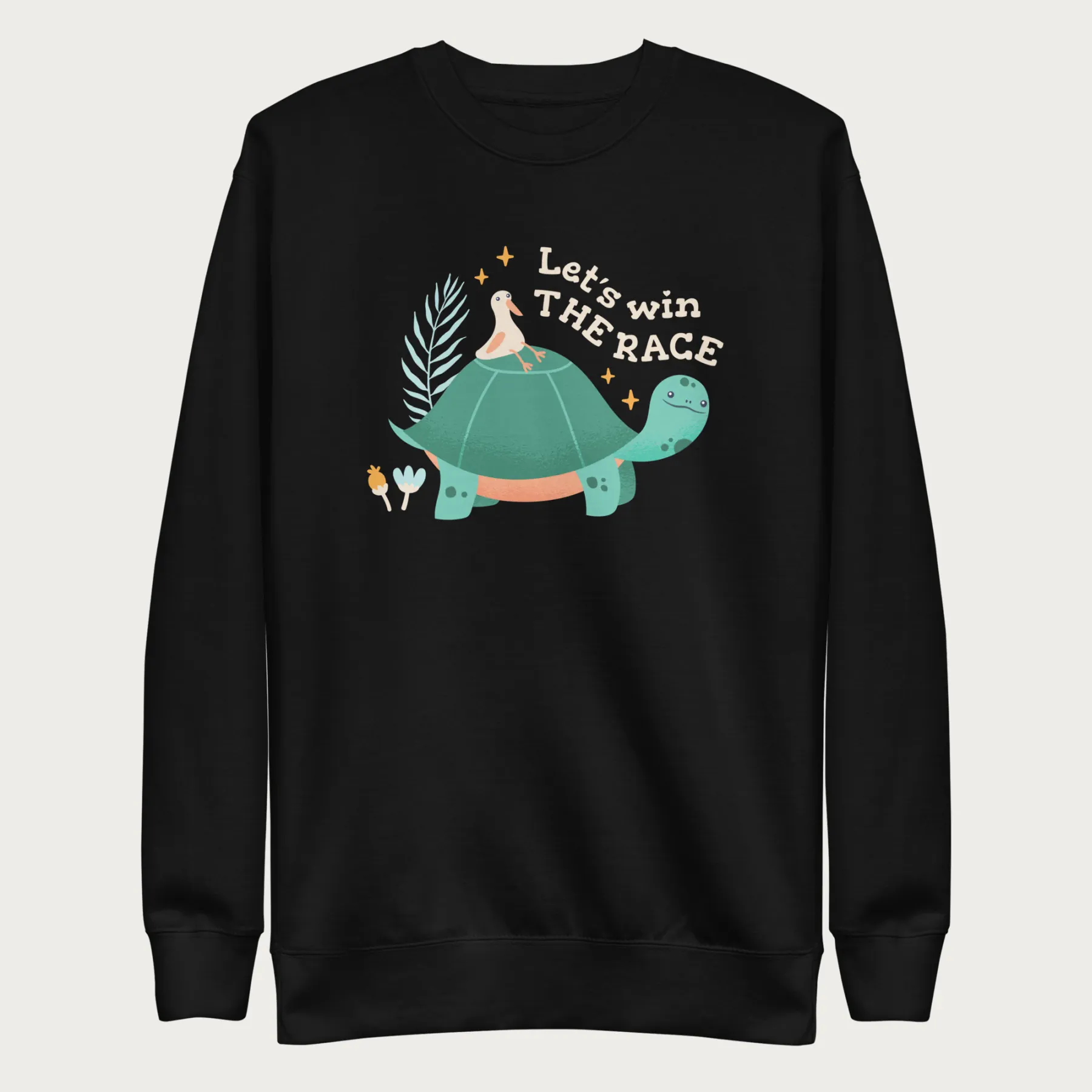 Let's Win the Race Cute Turtle Sweatshirt - Image 6