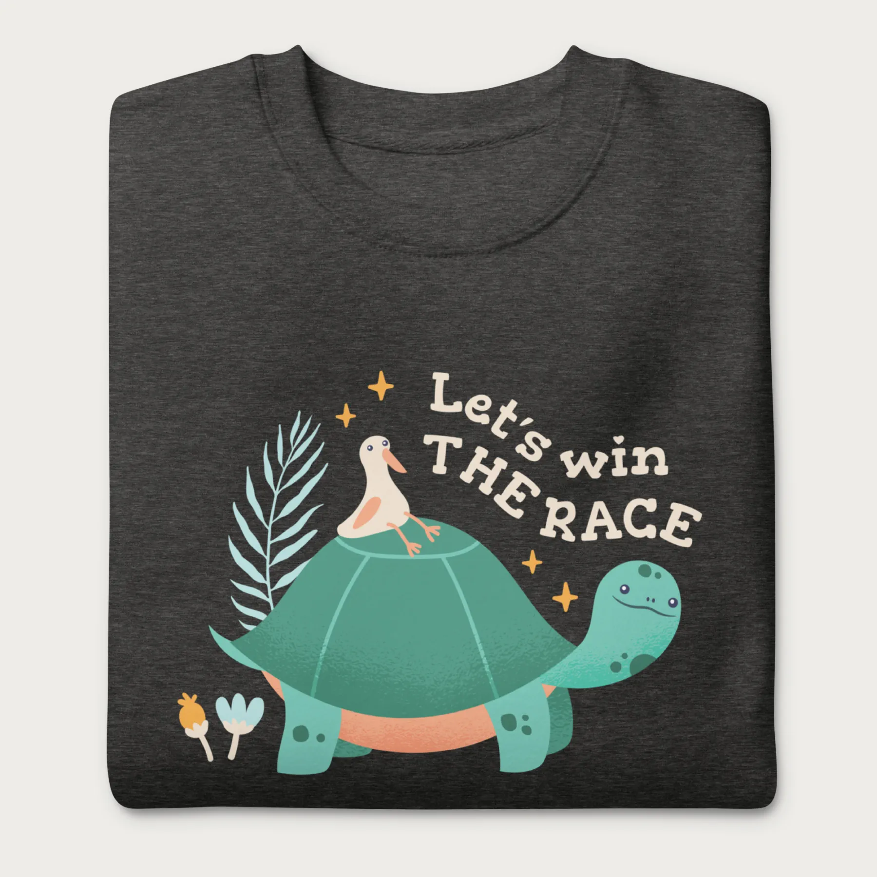 Let's Win the Race Cute Turtle Sweatshirt - Image 7