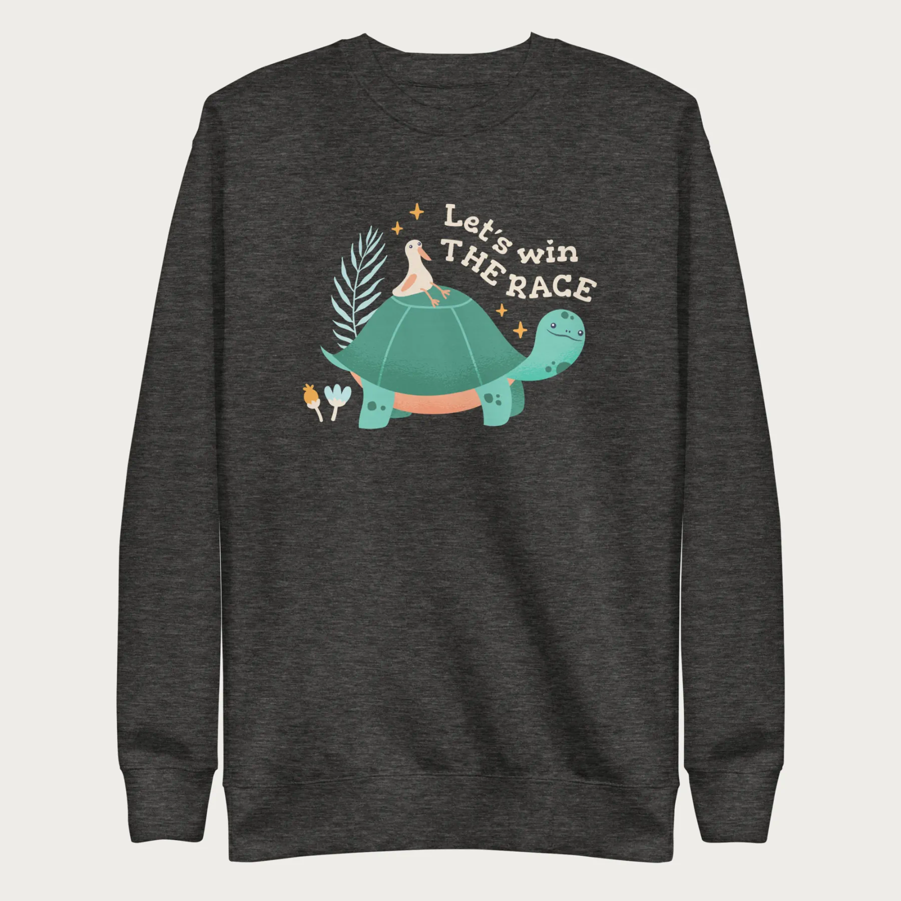 Let's Win the Race Cute Turtle Sweatshirt - Image 8