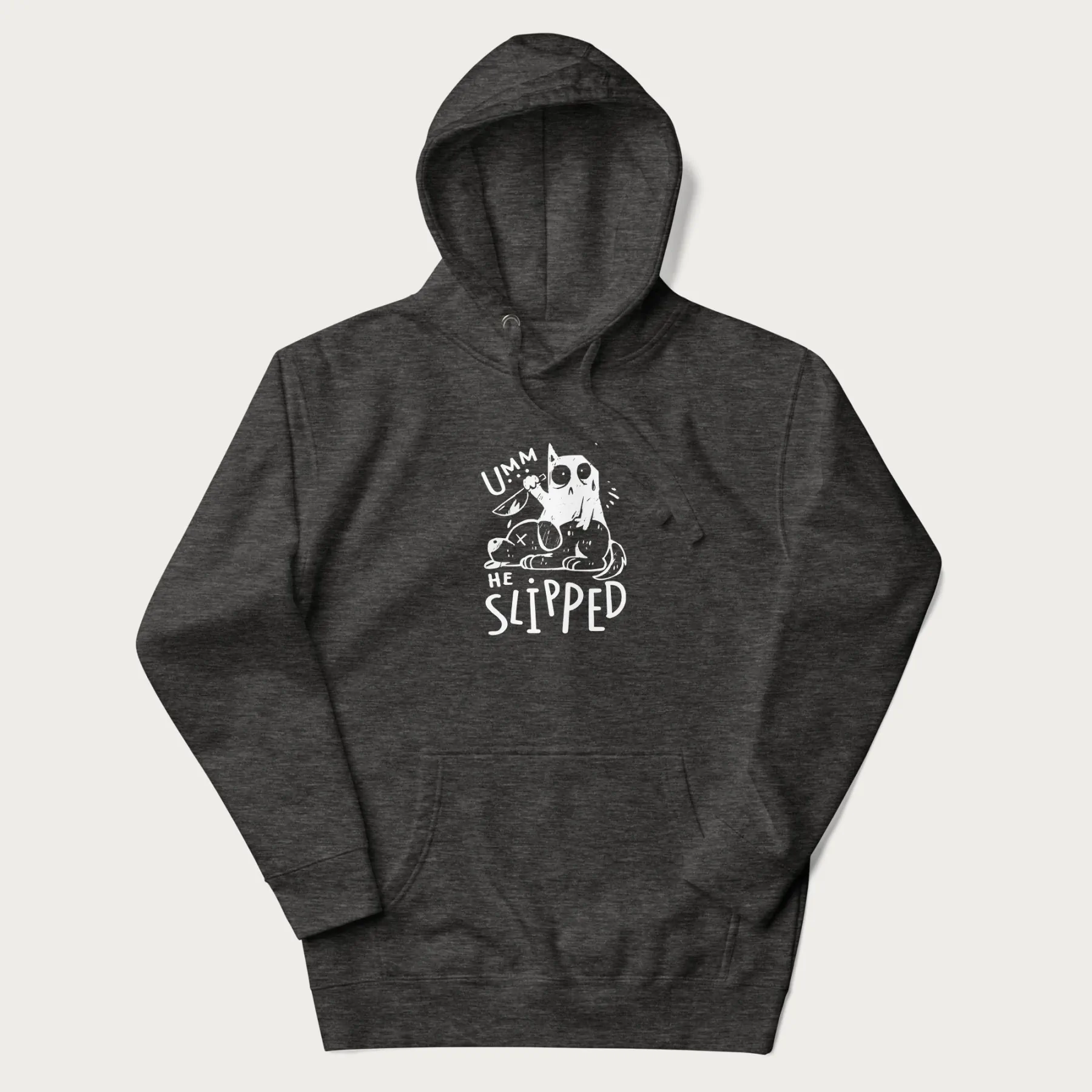 Mischievous 'Umm, He Slipped' Funny Cat Hoodie - Image 12