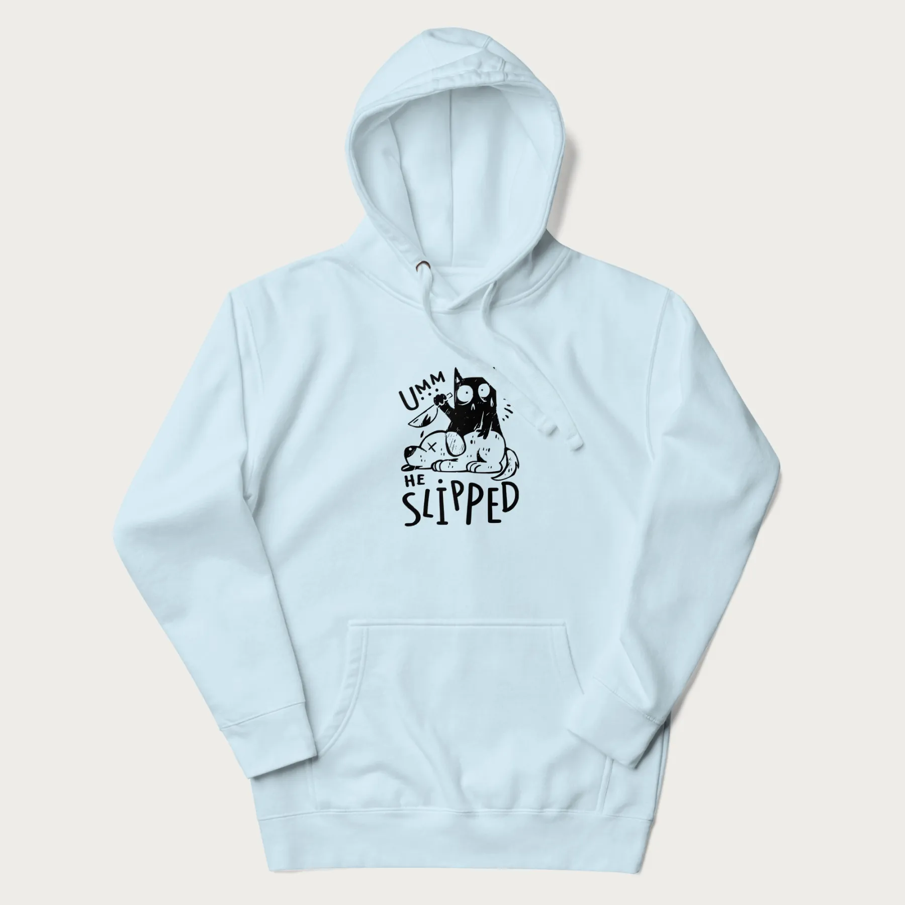 Mischievous 'Umm, He Slipped' Funny Cat Hoodie - Image 22