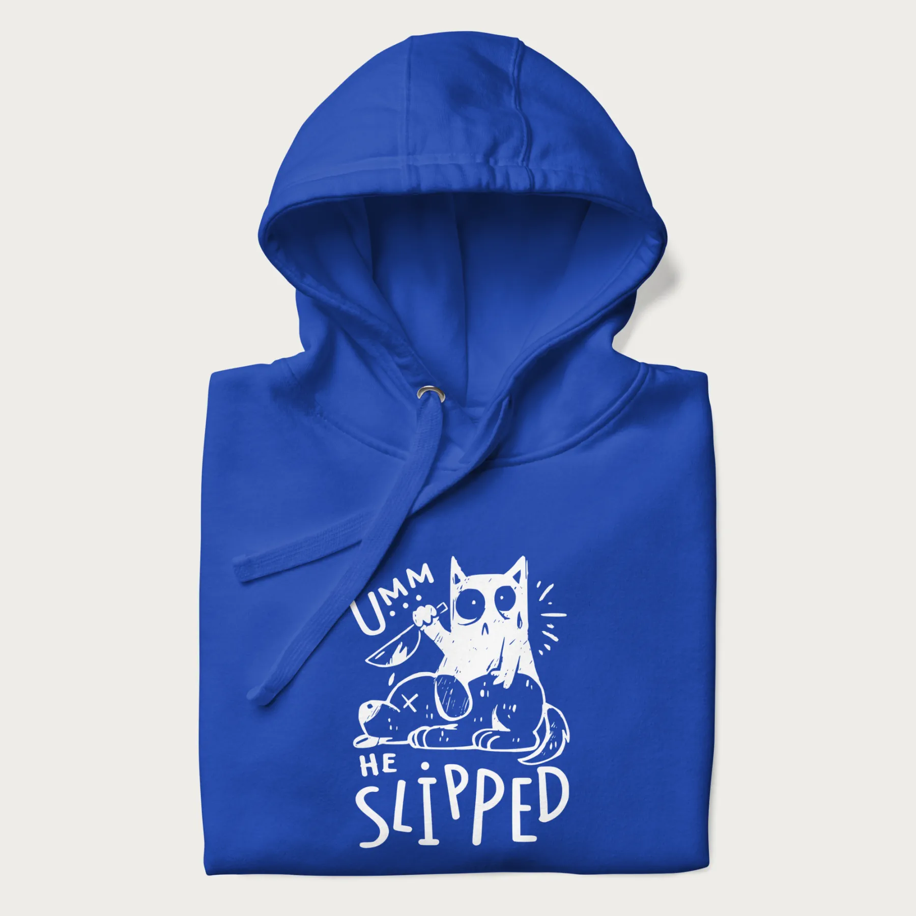 Mischievous 'Umm, He Slipped' Funny Cat Hoodie - Image 23