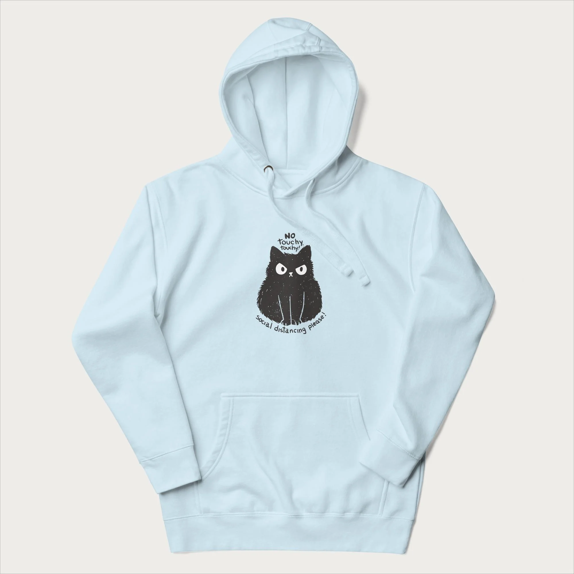 'No Touchy Touchy' Social Distancing Cat Hoodie - Image 21