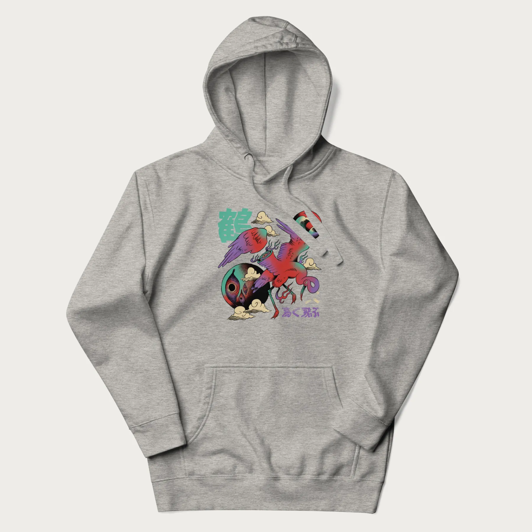 Psychedelic Japanese Crane Hoodie - Image 10