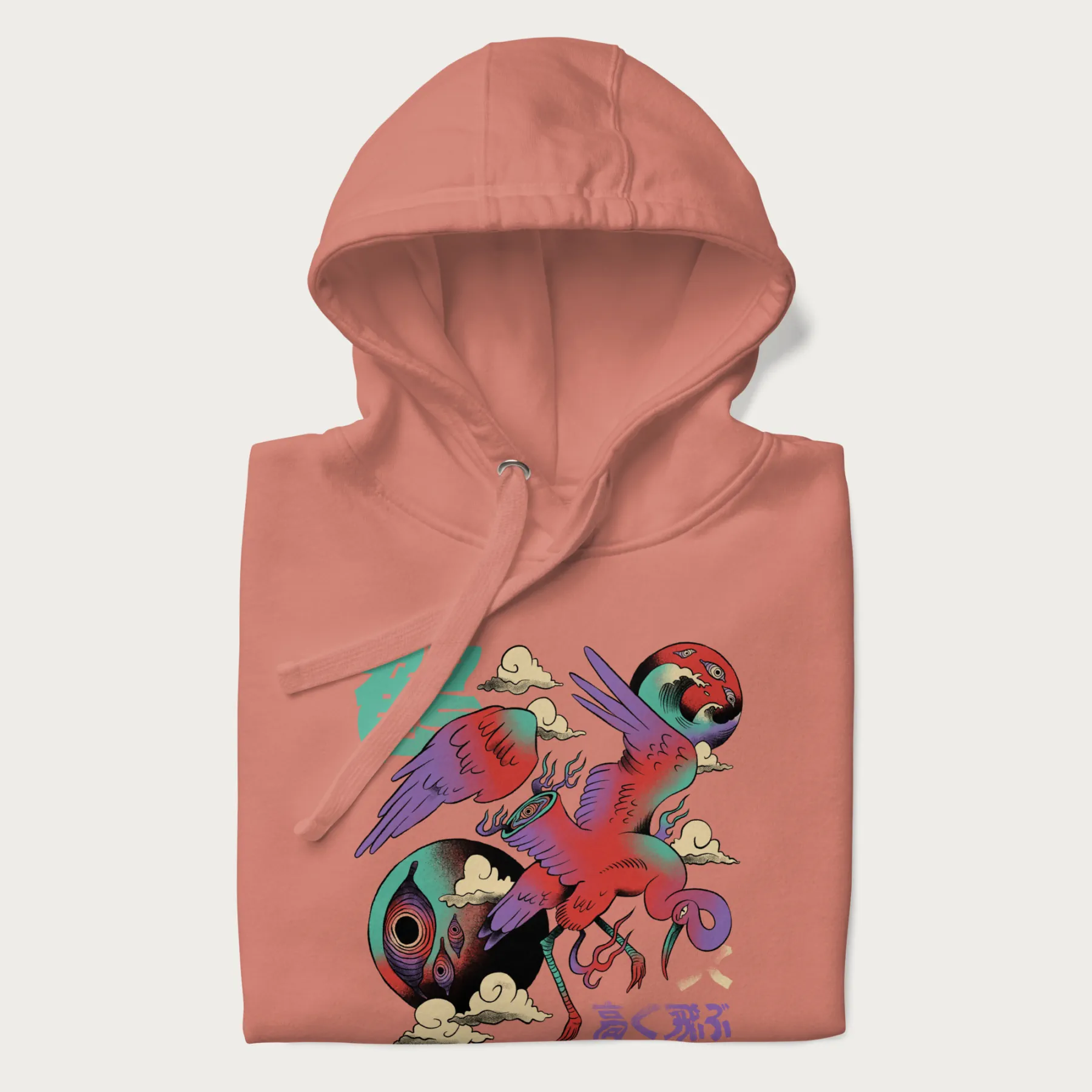 Psychedelic Japanese Crane Hoodie - Image 11