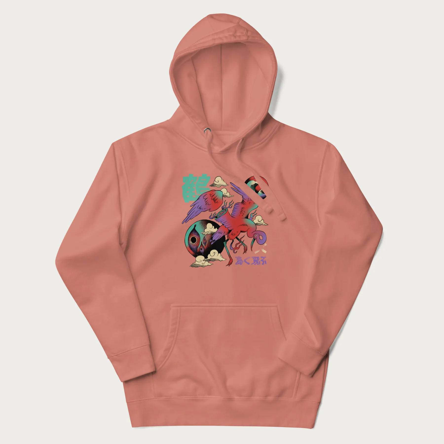 Psychedelic Japanese Crane Hoodie - Image 12