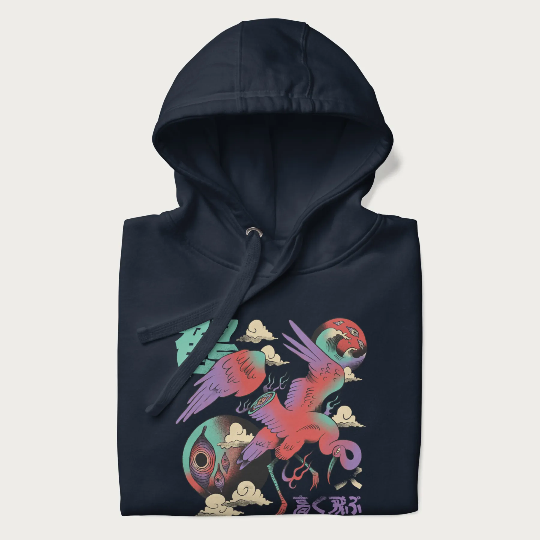 Psychedelic Japanese Crane Hoodie - Image 17