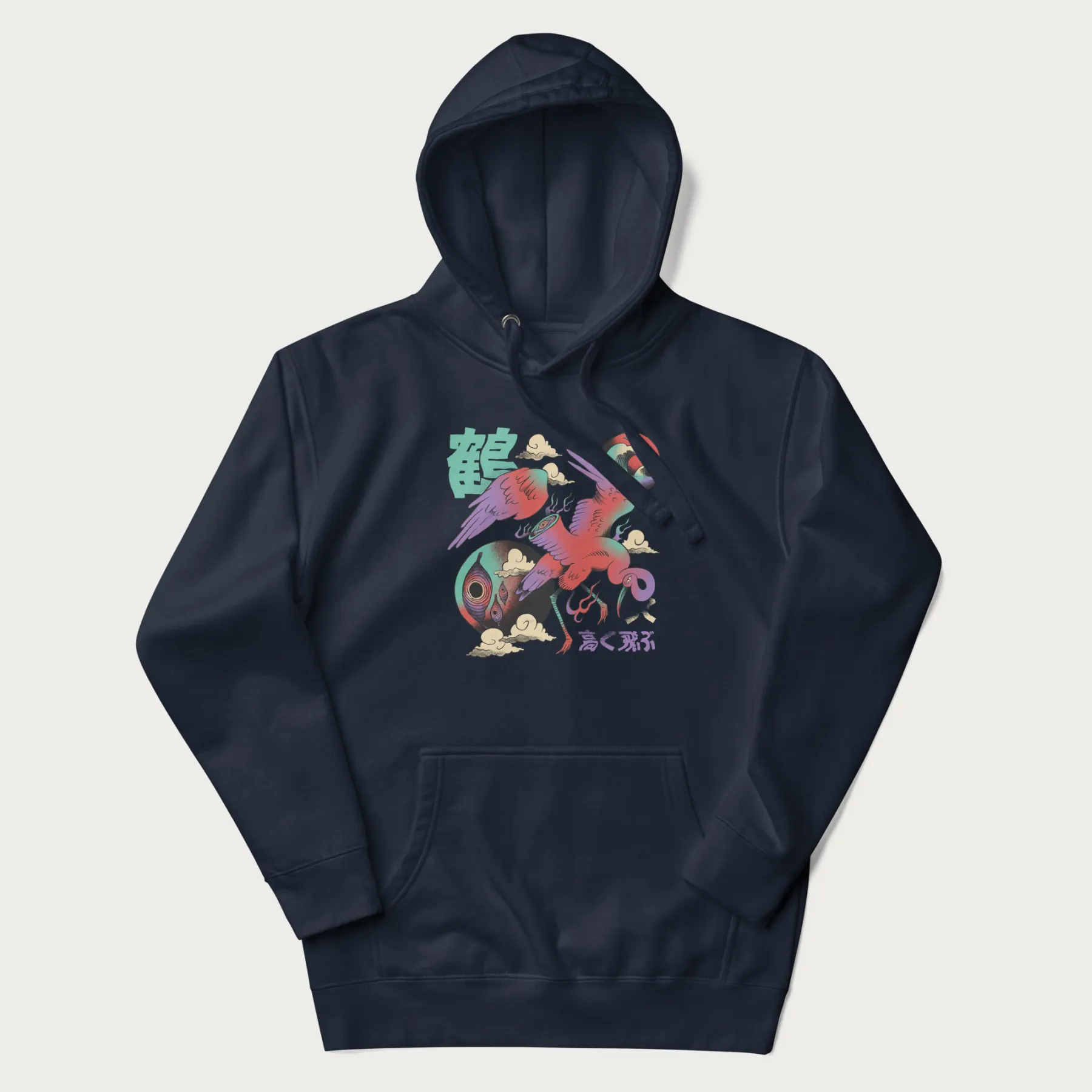 Psychedelic Japanese Crane Hoodie - Image 18