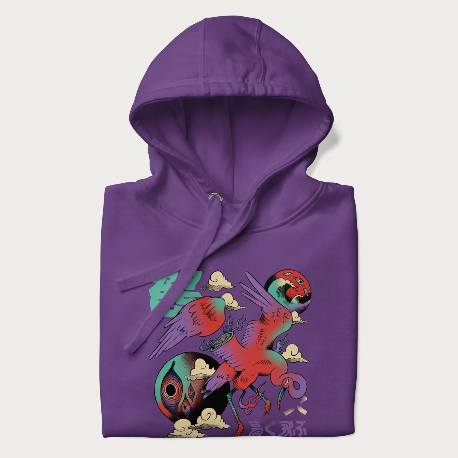 Psychedelic Japanese Crane Hoodie - Image 19