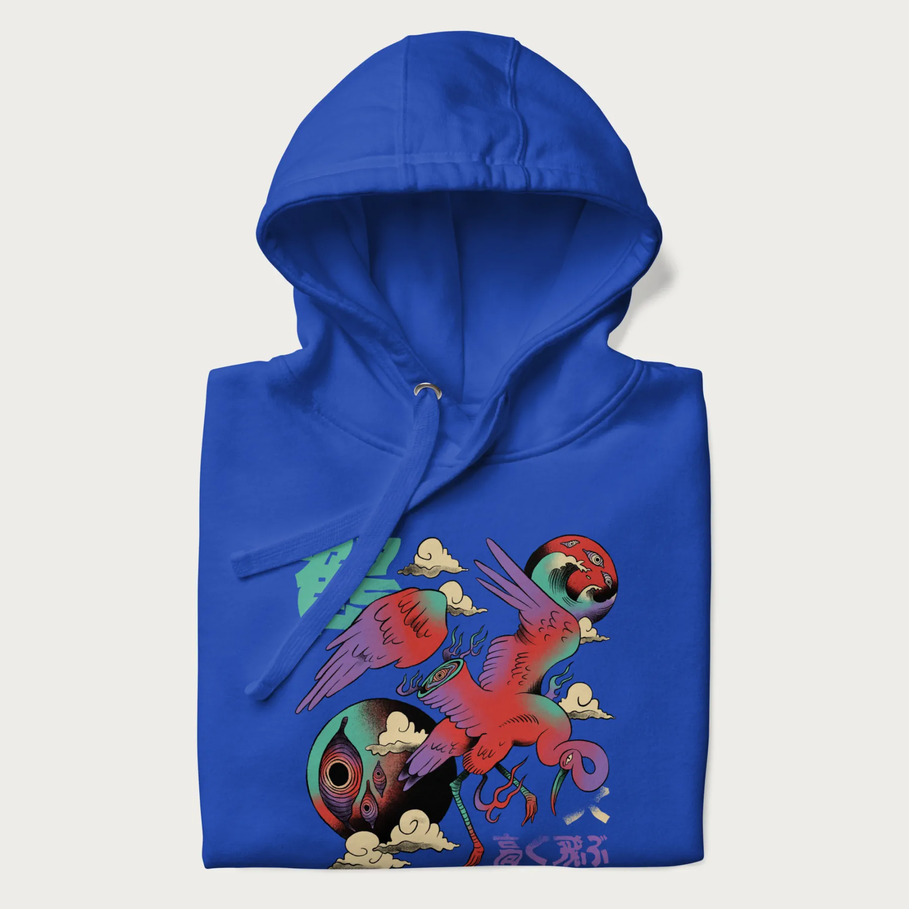 Psychedelic Japanese Crane Hoodie - Image 21