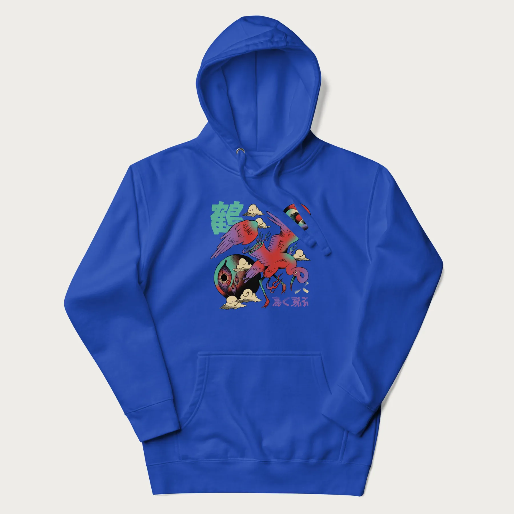 Psychedelic Japanese Crane Hoodie - Image 22