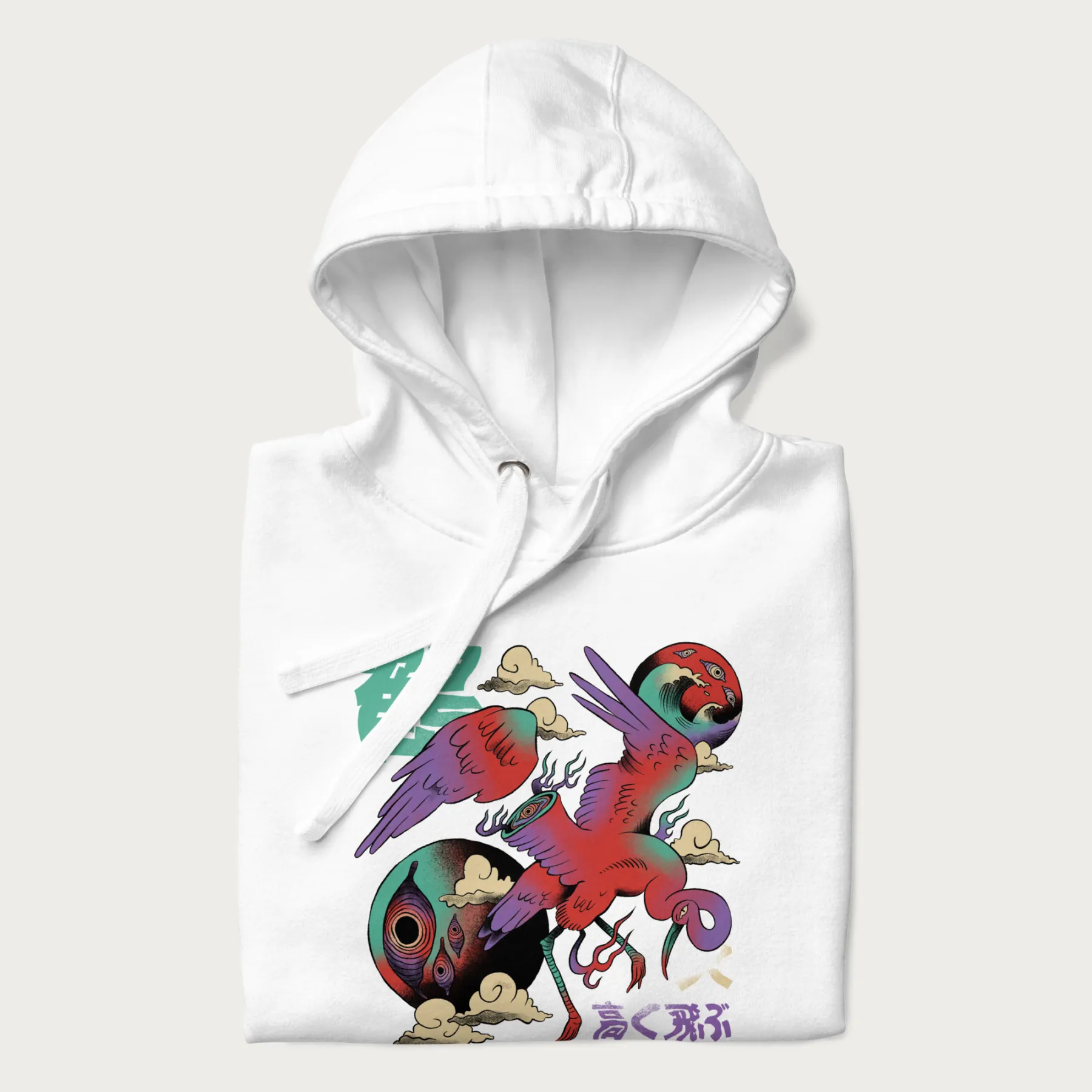 Psychedelic Japanese Crane Hoodie - Image 23