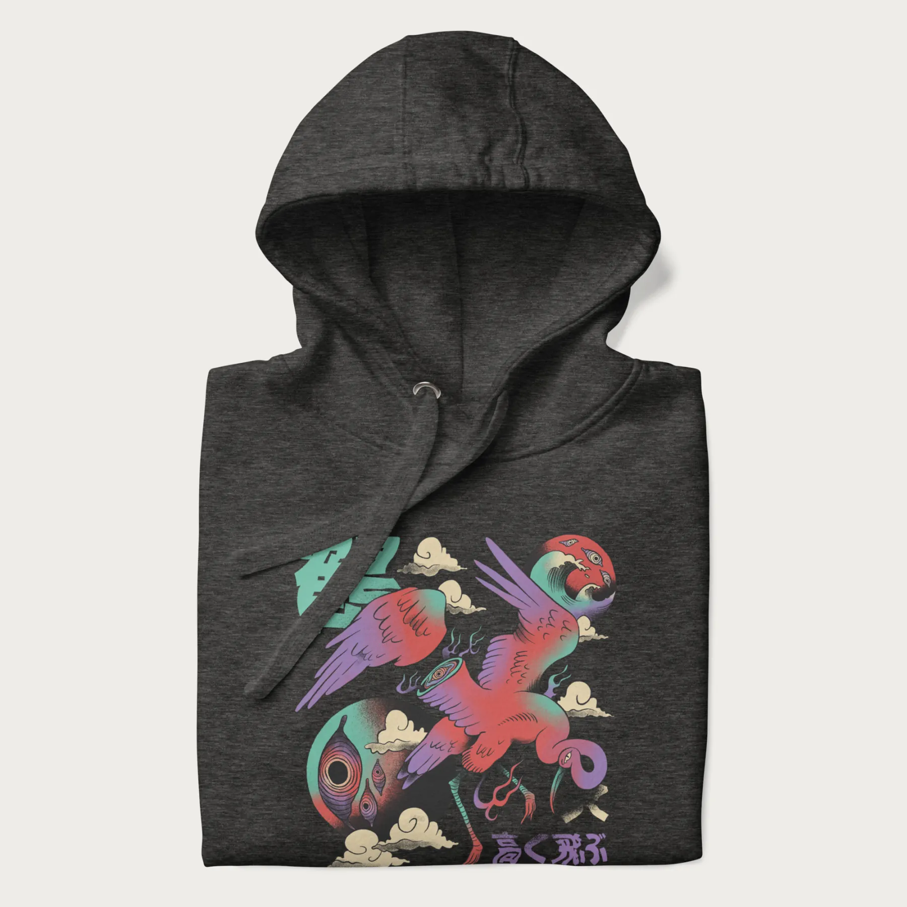Psychedelic Japanese Crane Hoodie - Image 5