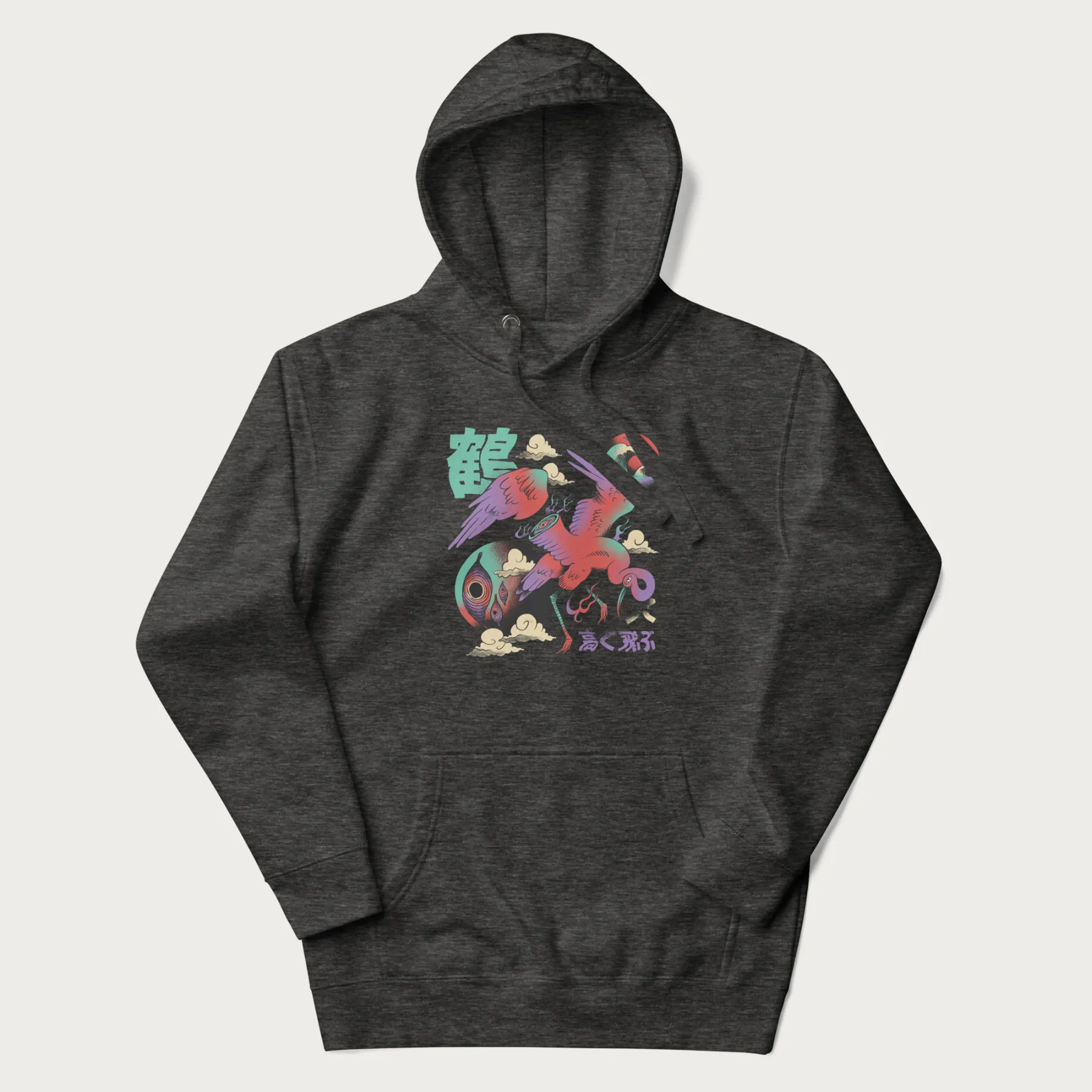 Psychedelic Japanese Crane Hoodie - Image 6