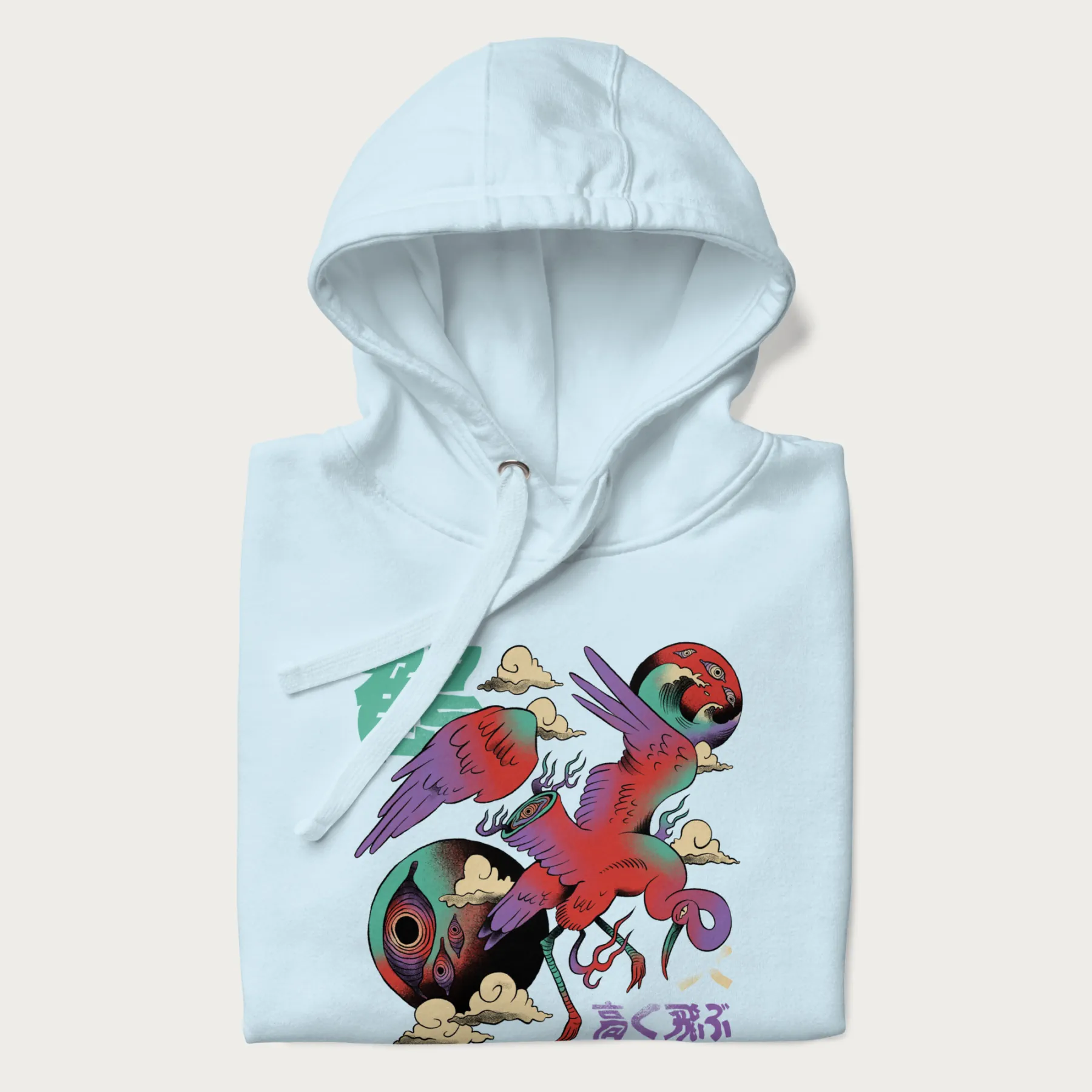 Psychedelic Japanese Crane Hoodie - Image 7