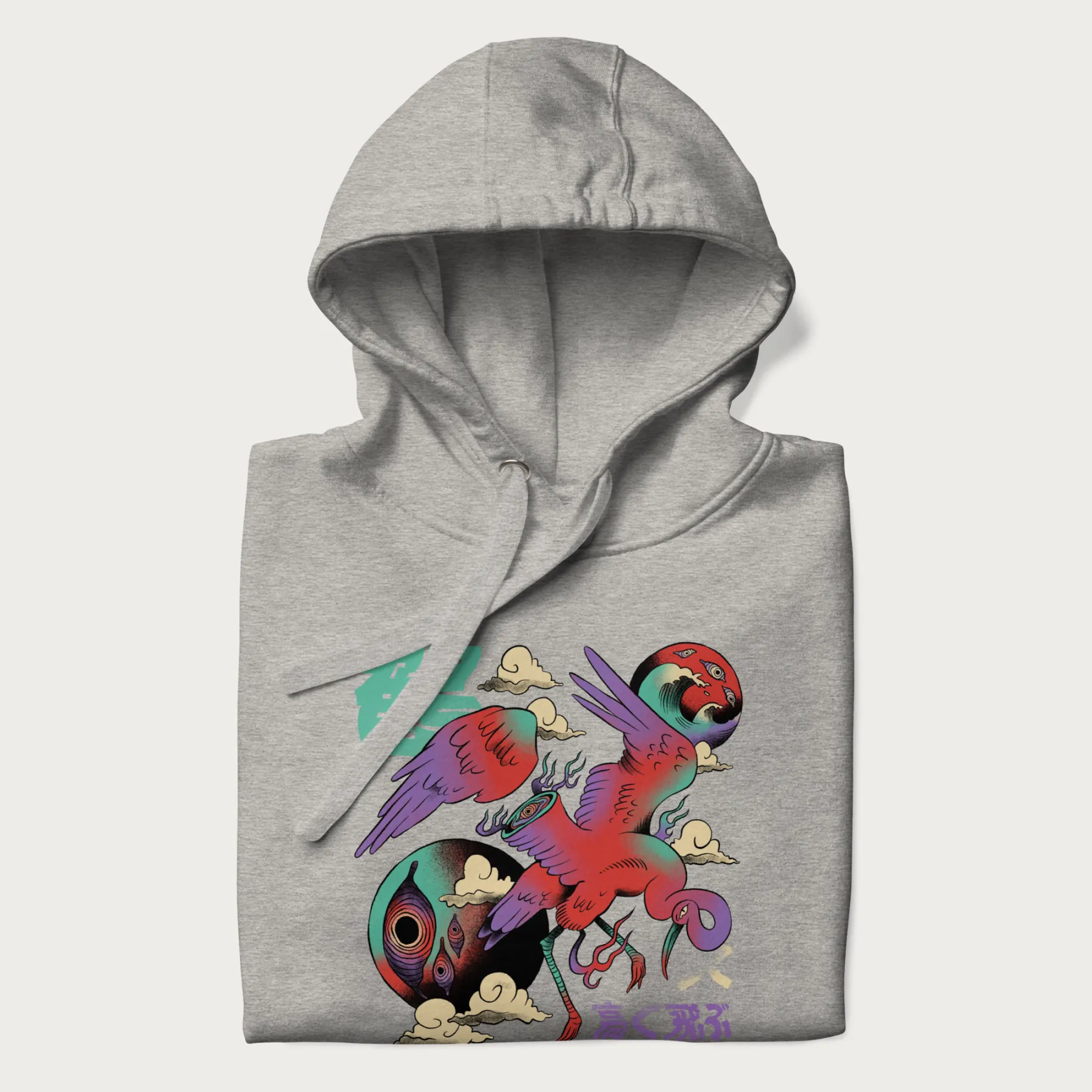Psychedelic Japanese Crane Hoodie - Image 9